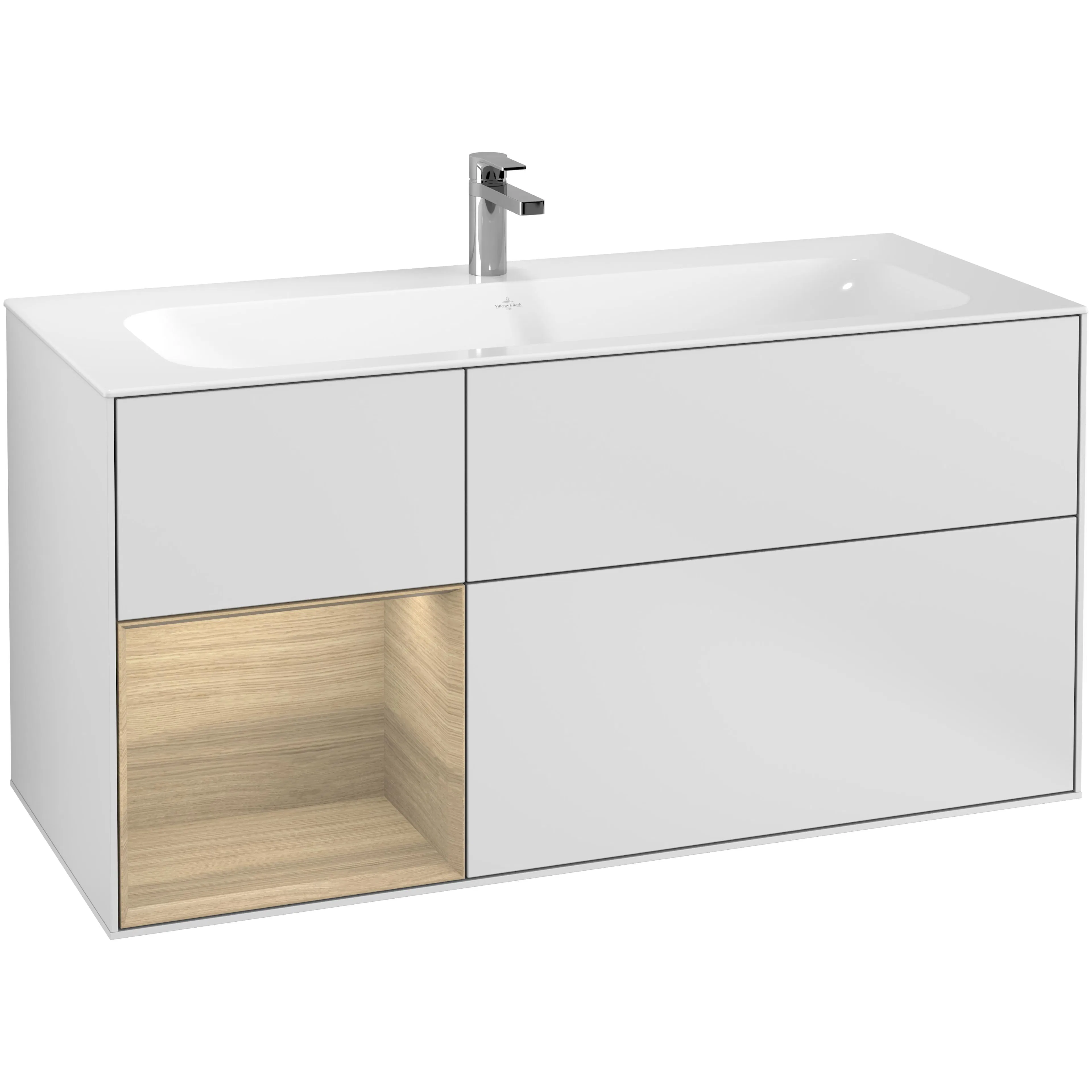 Tvättställsskåp Villeroy & Boch Finion med 3 Lådor och Hylla för Inbyggt Tvättställ