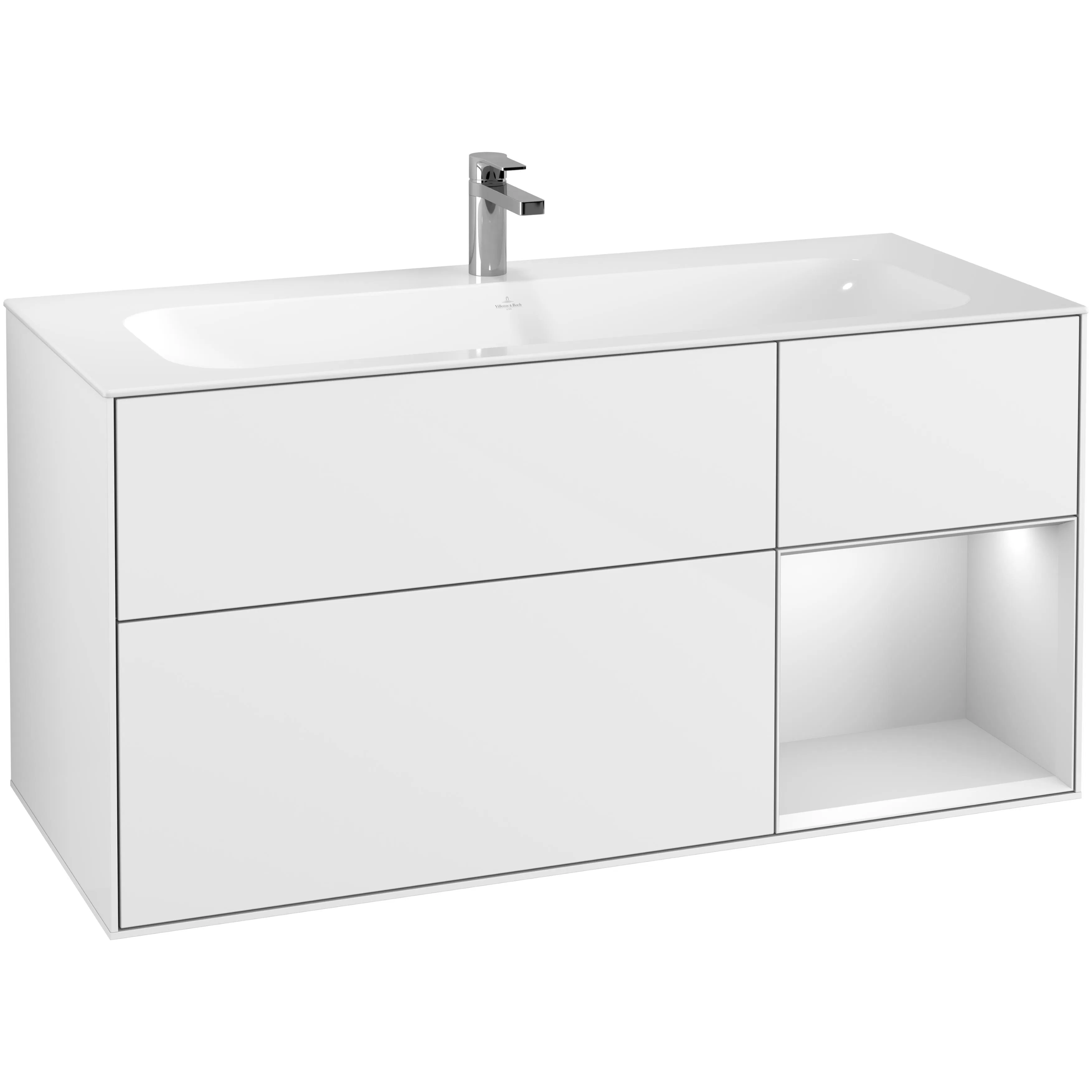 Tvättställsskåp Villeroy & Boch Finion med 3 Lådor och Hylla för Inbyggt Tvättställ