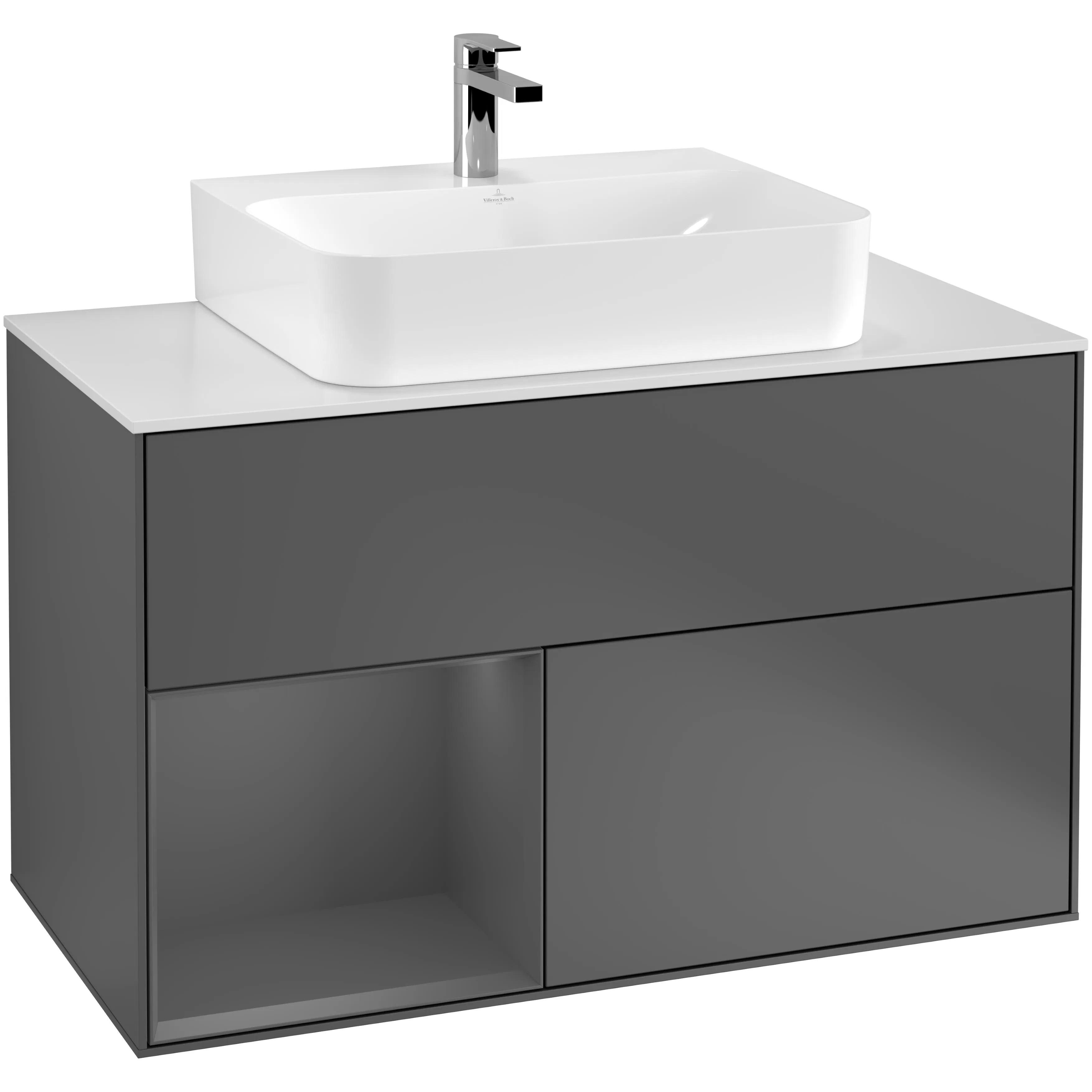 Tvättställsskåp Villeroy & Boch Finion med 2 Lådor Hylla och Bänkskiva för Centrerat Tvättställ