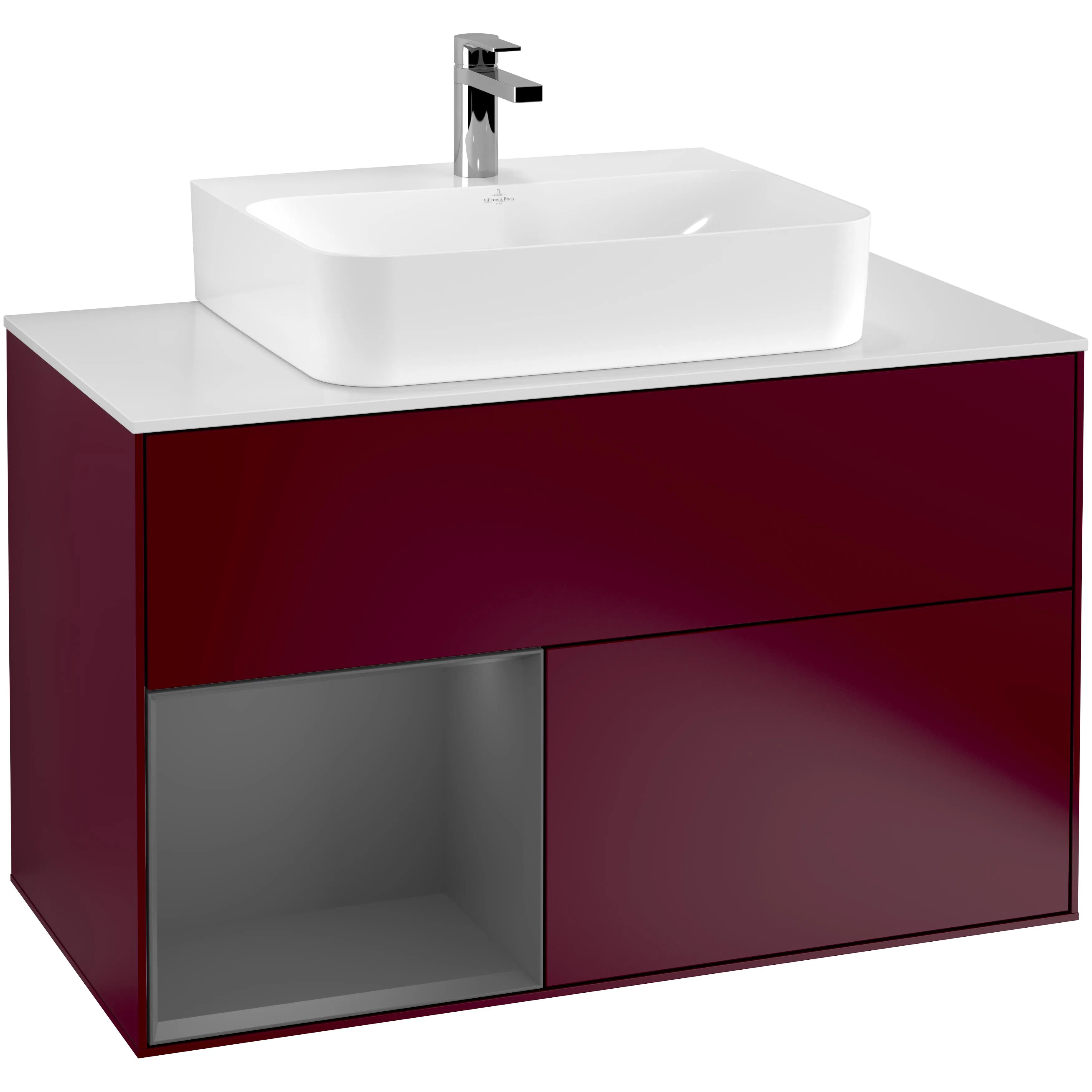 Tvättställsskåp Villeroy & Boch Finion med 2 Lådor Hylla och Bänkskiva för Centrerat Tvättställ