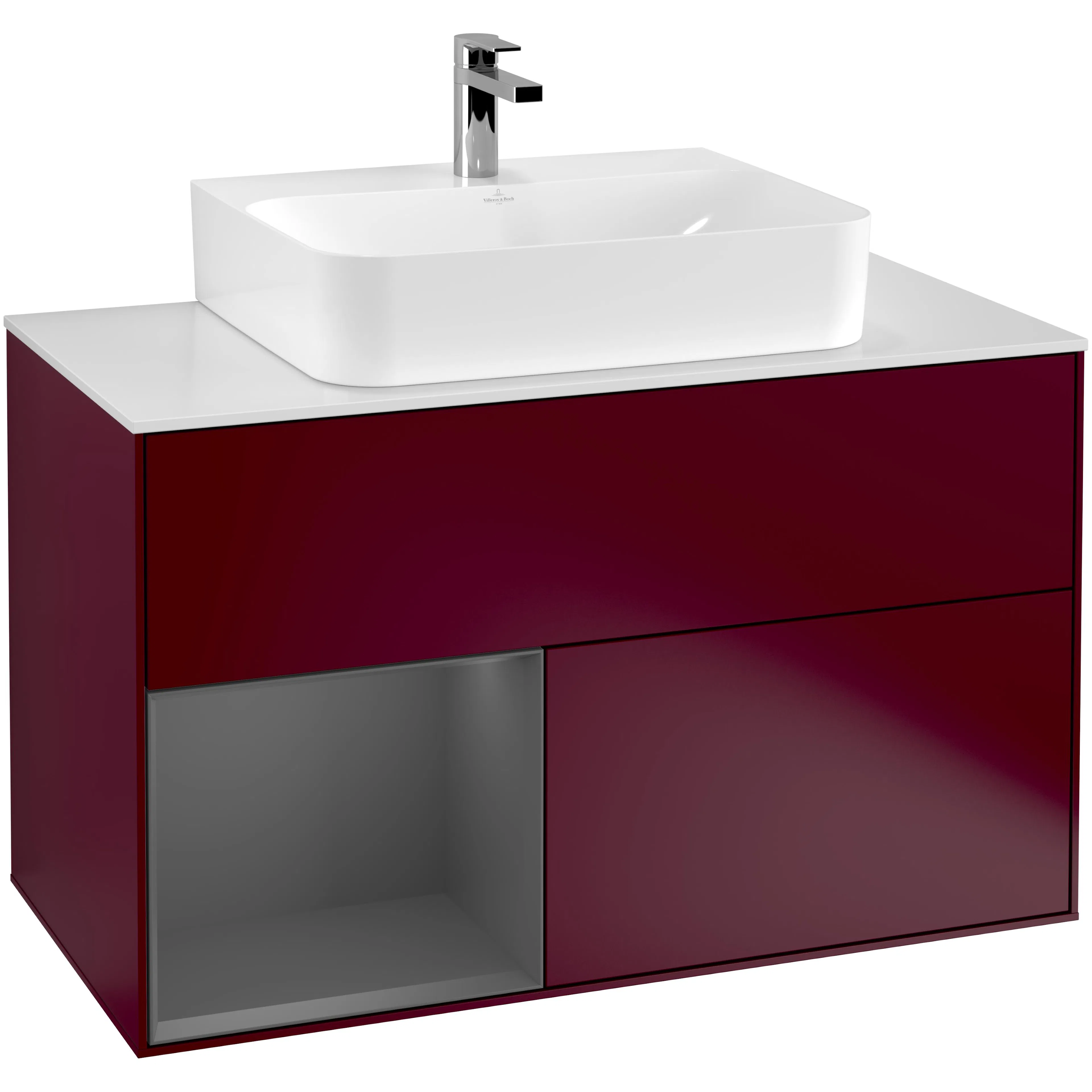 Tvättställsskåp Villeroy & Boch Finion med 2 Lådor Hylla och Bänkskiva för Centrerat Tvättställ