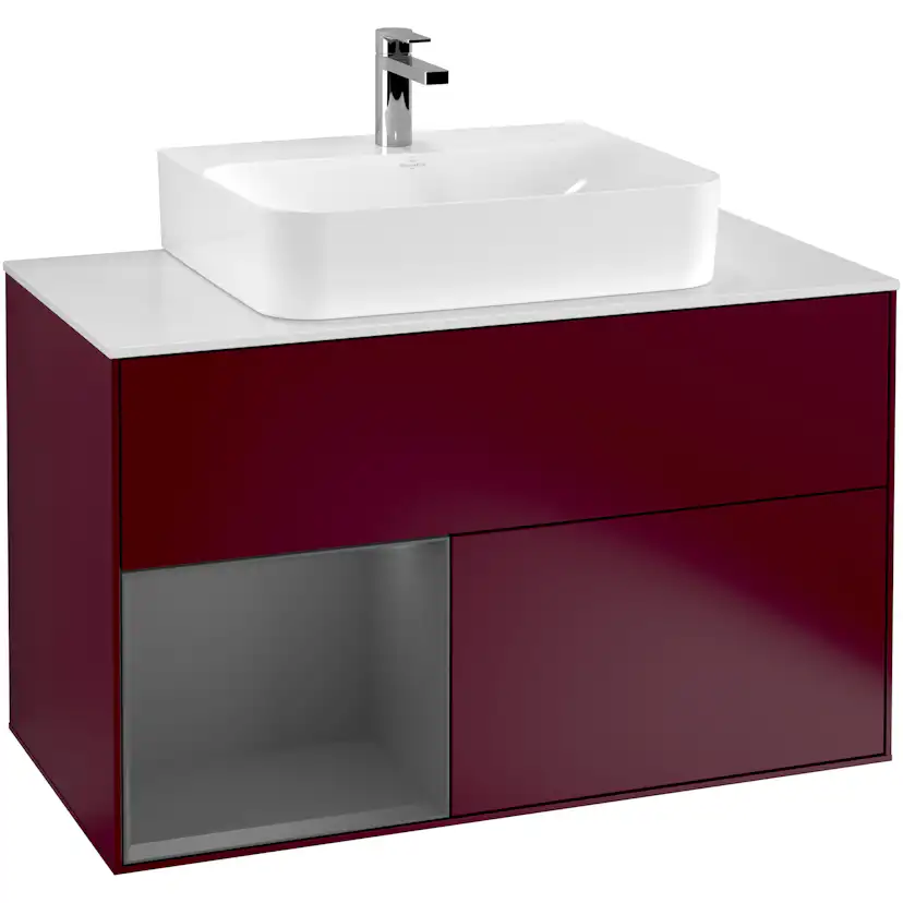 Tvättställsskåp Villeroy & Boch Finion med 2 Lådor Hylla och Bänkskiva för Centrerat Tvättställ