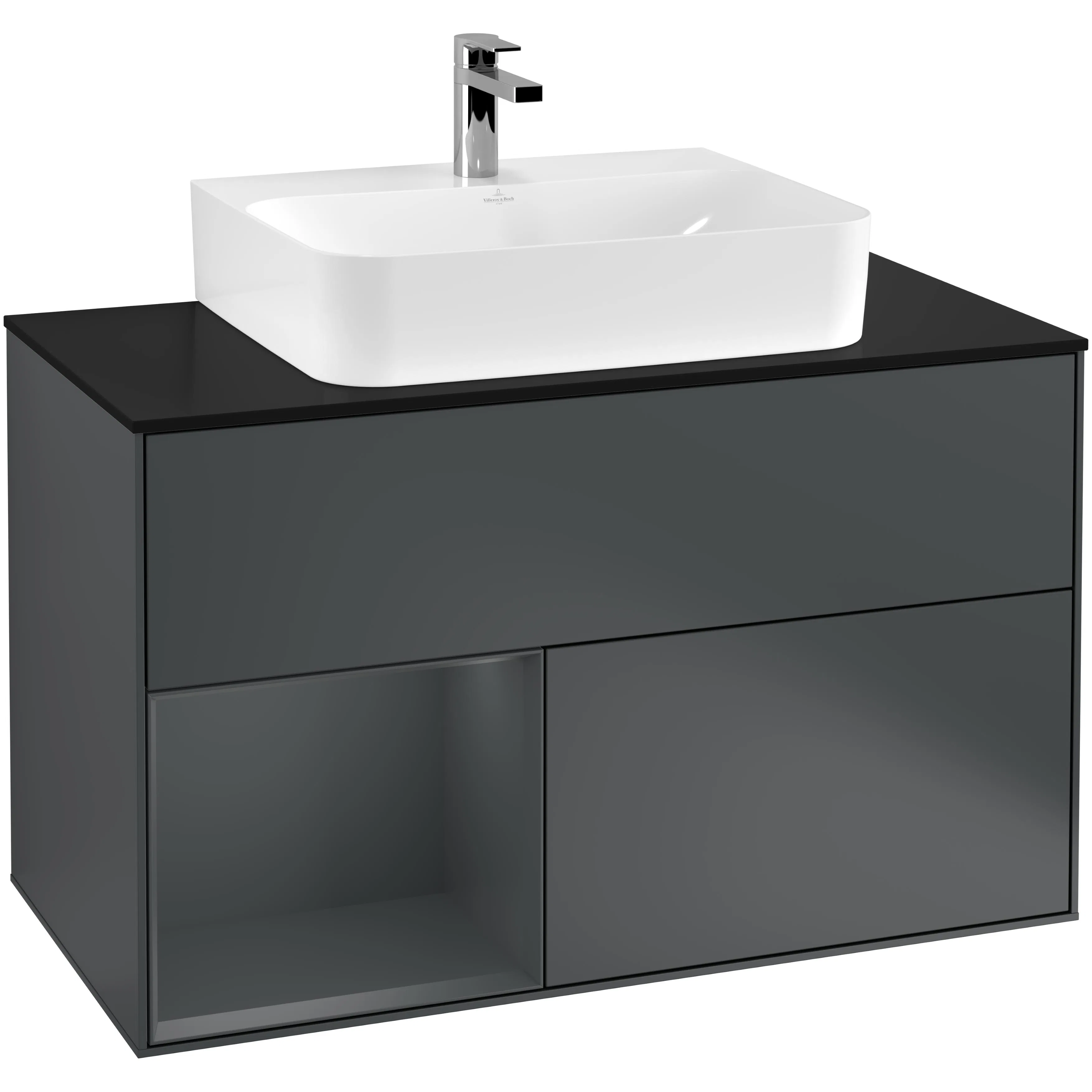 Tvättställsskåp Villeroy & Boch Finion med 2 Lådor Hylla och Bänkskiva för Centrerat Tvättställ