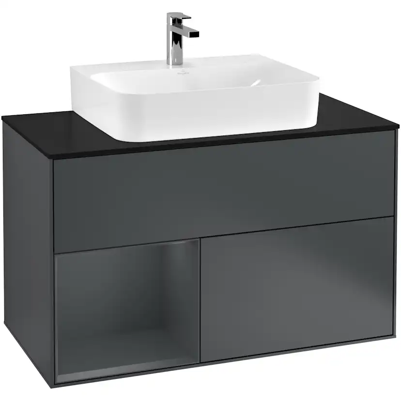 Tvättställsskåp Villeroy & Boch Finion med 2 Lådor Hylla och Bänkskiva för Centrerat Tvättställ