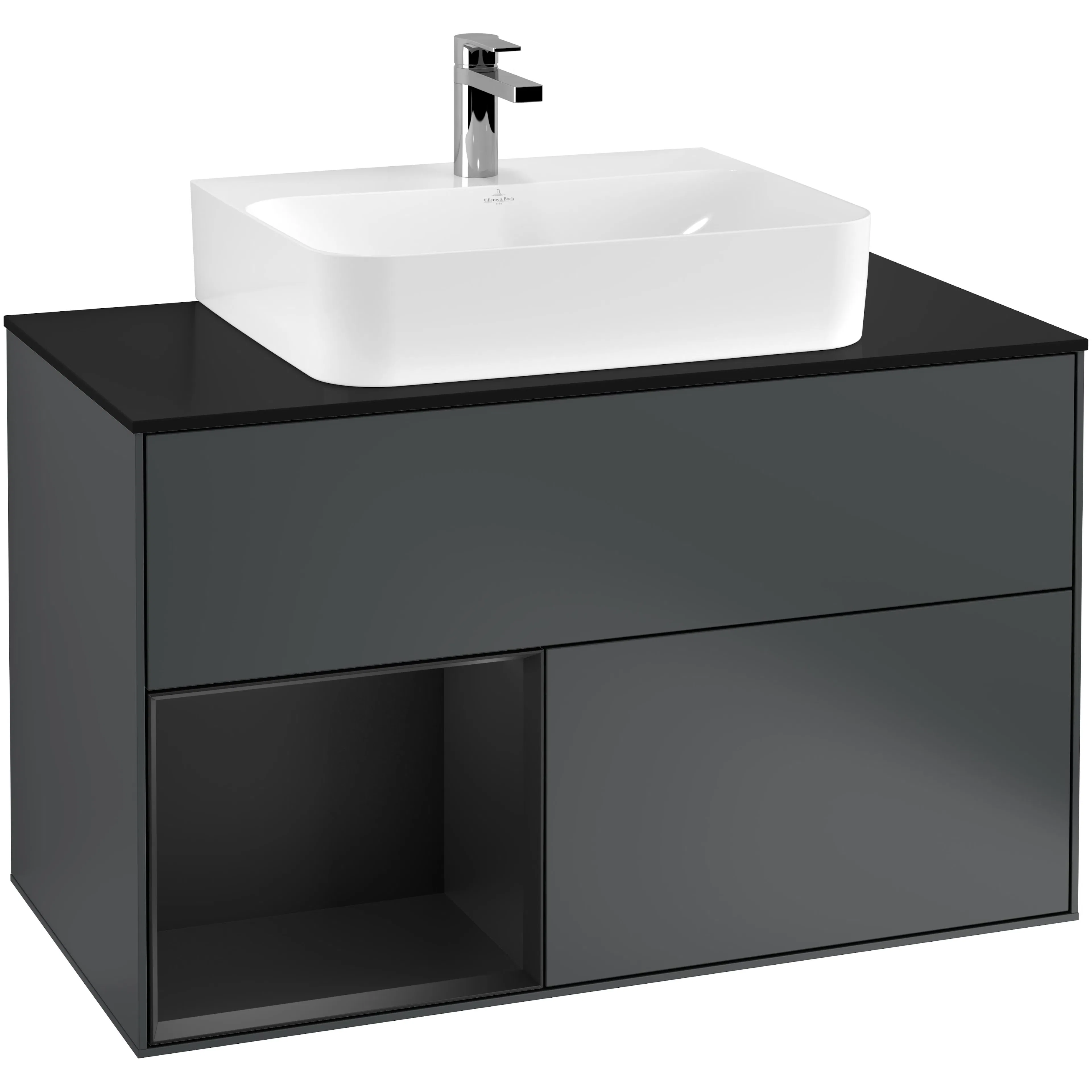 Tvättställsskåp Villeroy & Boch Finion med 2 Lådor Hylla och Bänkskiva för Centrerat Tvättställ