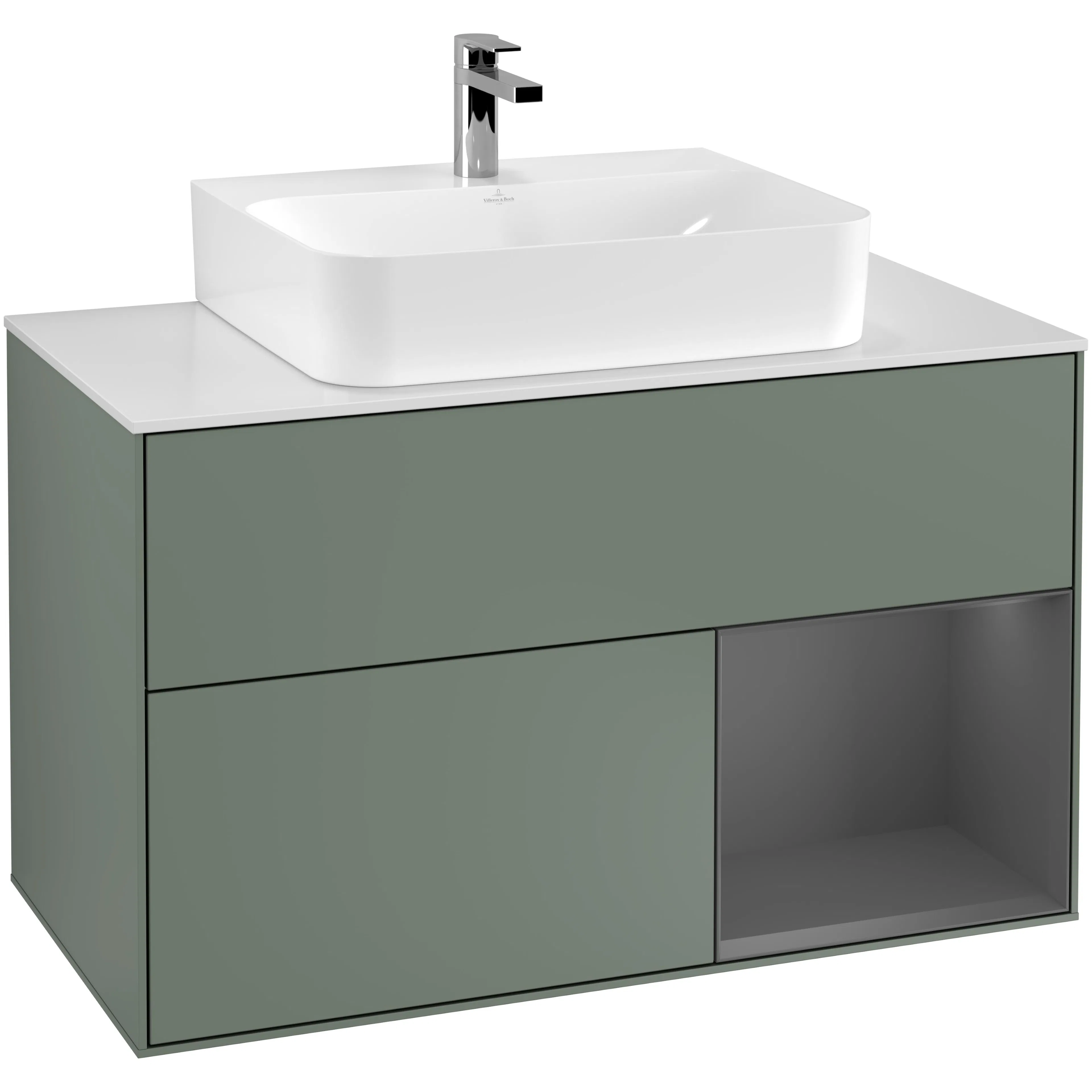 Tvättställsskåp Villeroy & Boch Finion med 2 Lådor Hylla och Bänkskiva för Centrerat Tvättställ