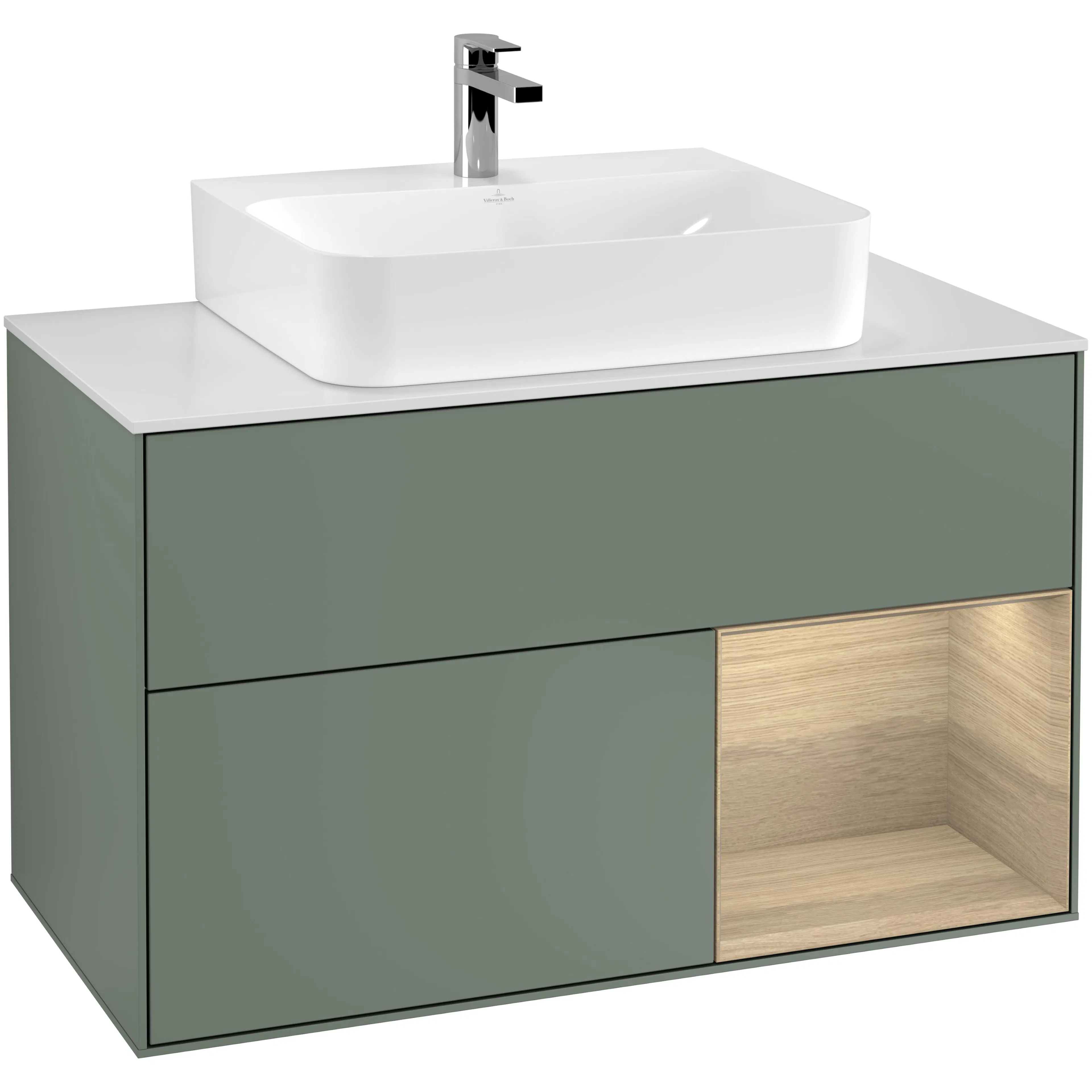 Tvättställsskåp Villeroy & Boch Finion med 2 Lådor Hylla och Bänkskiva för Centrerat Tvättställ