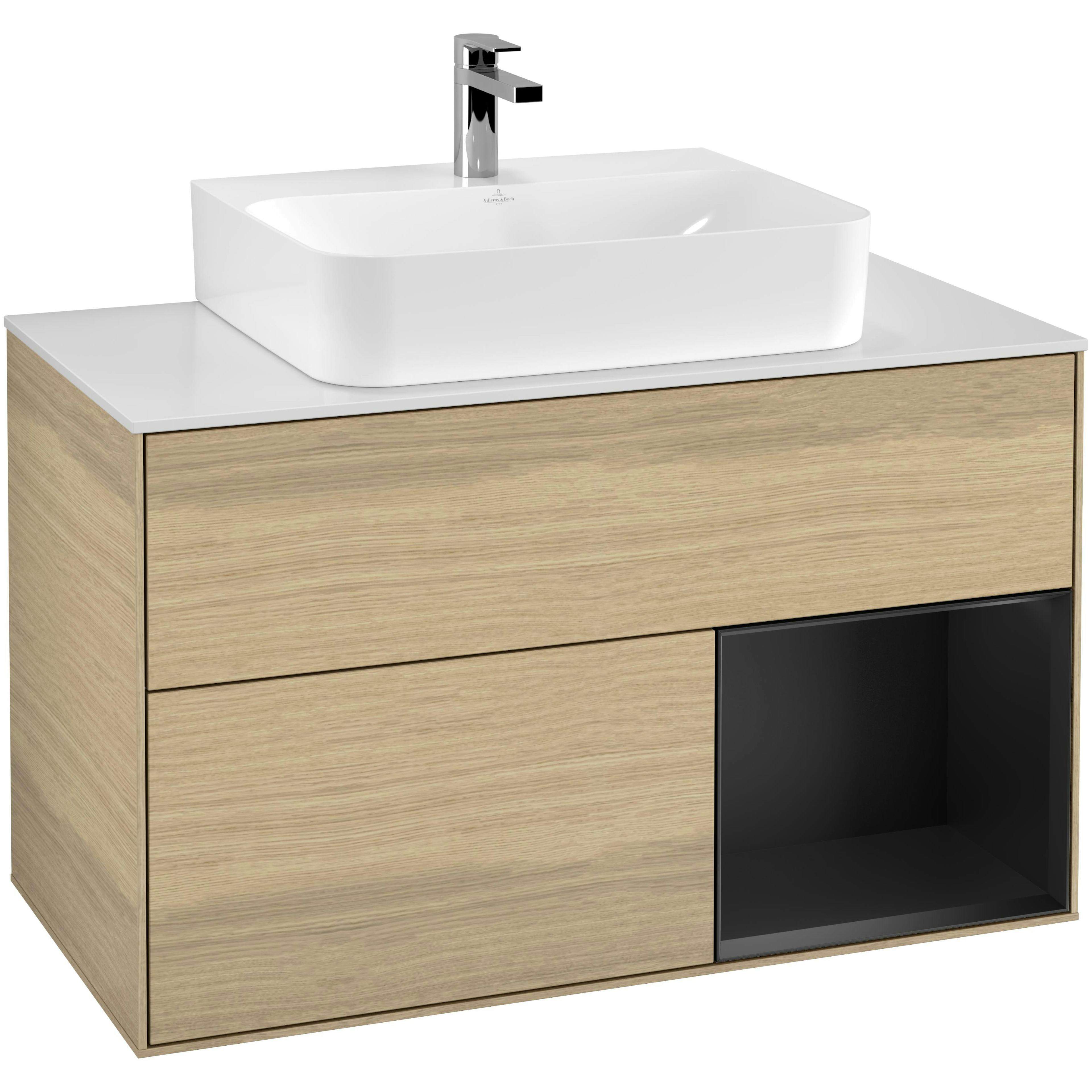 Tvättställsskåp Villeroy & Boch Finion med 2 Lådor Hylla och Bänkskiva för Centrerat Tvättställ