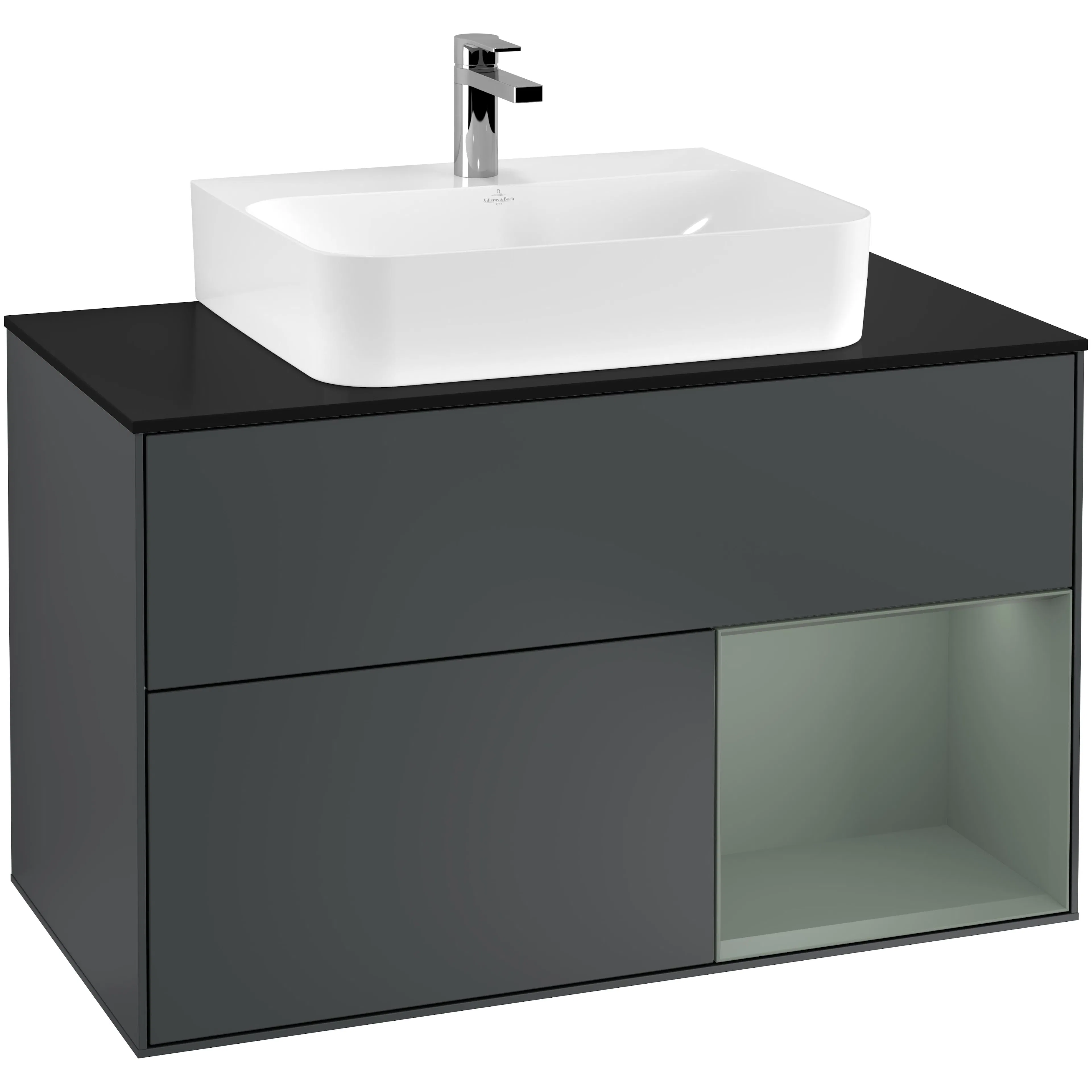 Tvättställsskåp Villeroy & Boch Finion med 2 Lådor Hylla och Bänkskiva för Centrerat Tvättställ