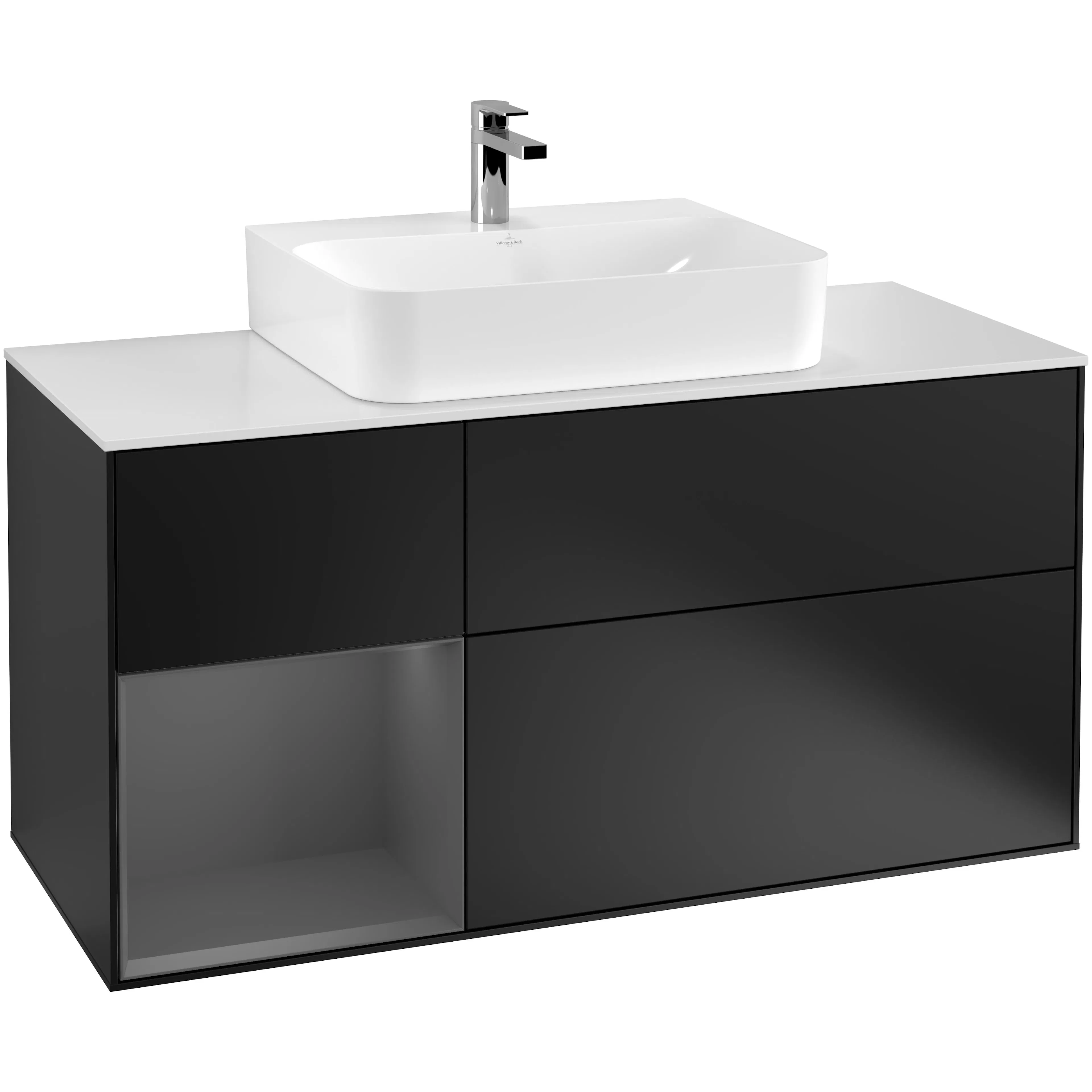 Tvättställsskåp Villeroy & Boch Finion med 3 Lådor Hylla och Bänkskiva för Centrerat Tvättställ