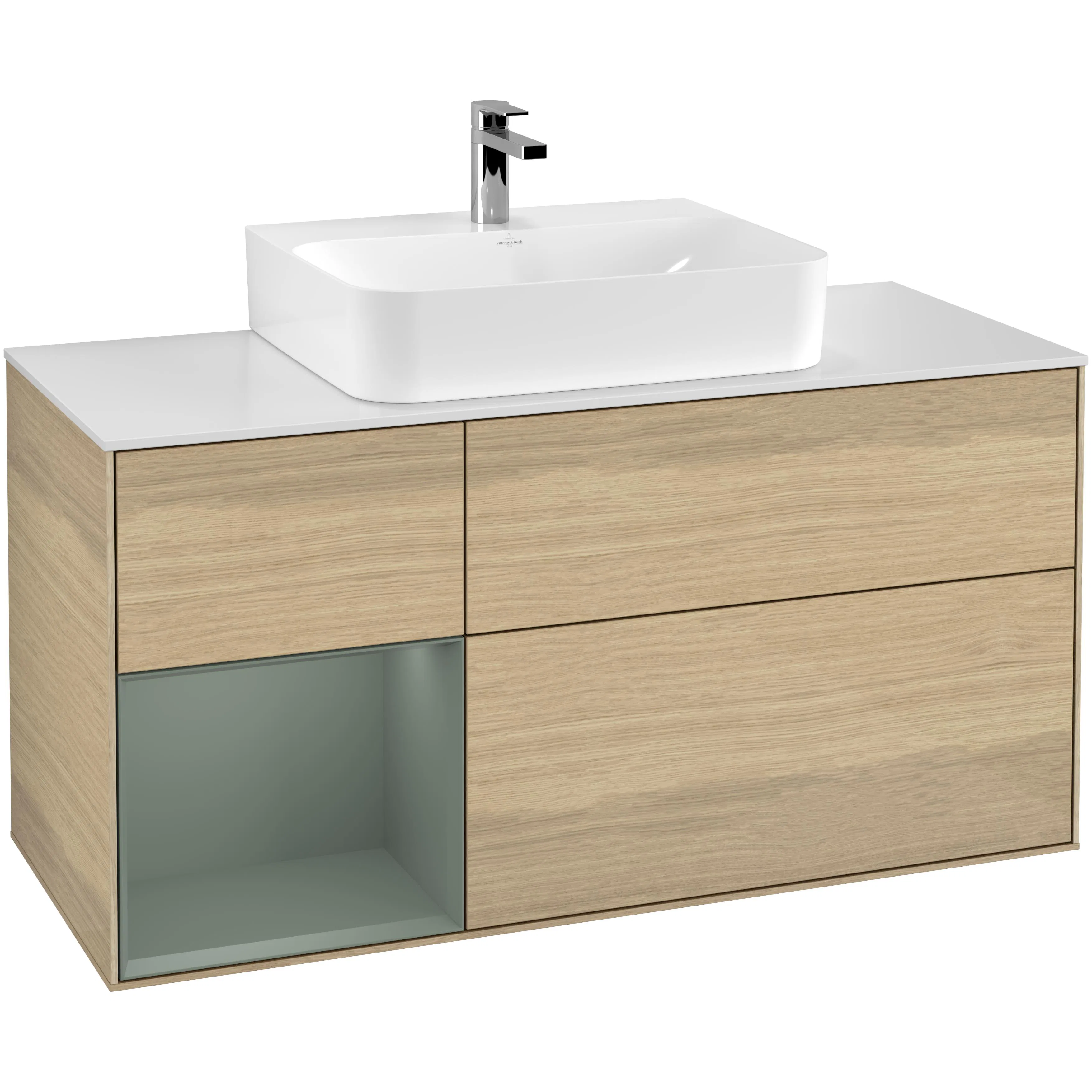 Tvättställsskåp Villeroy & Boch Finion med 3 Lådor Hylla och Bänkskiva för Centrerat Tvättställ