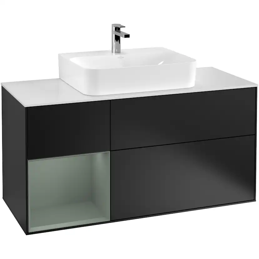 Tvättställsskåp Villeroy & Boch Finion med 3 Lådor Hylla och Bänkskiva för Centrerat Tvättställ