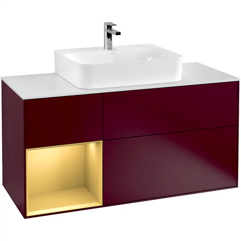 Tvättställsskåp Villeroy & Boch Finion med 3 Lådor Hylla och Bänkskiva för Centrerat Tvättställ