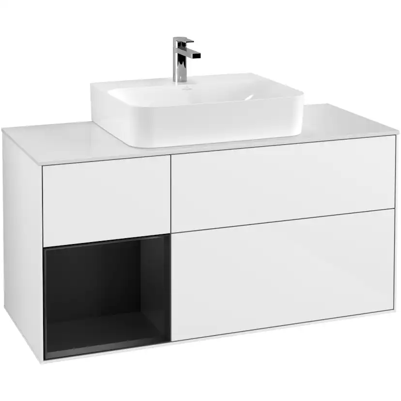 Tvättställsskåp Villeroy & Boch Finion med 3 Lådor Hylla och Bänkskiva för Centrerat Tvättställ