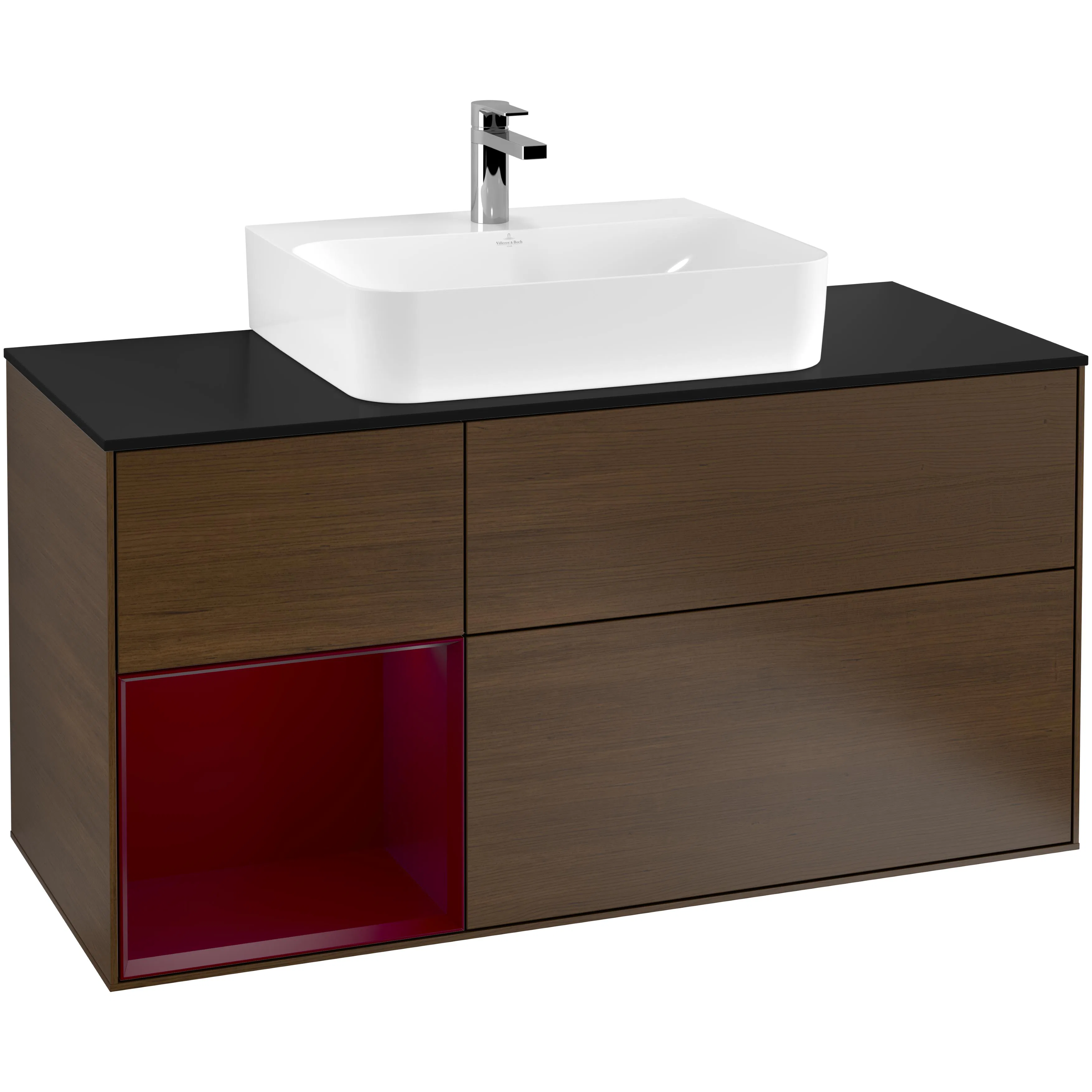 Tvättställsskåp Villeroy & Boch Finion med 3 Lådor Hylla och Bänkskiva för Centrerat Tvättställ