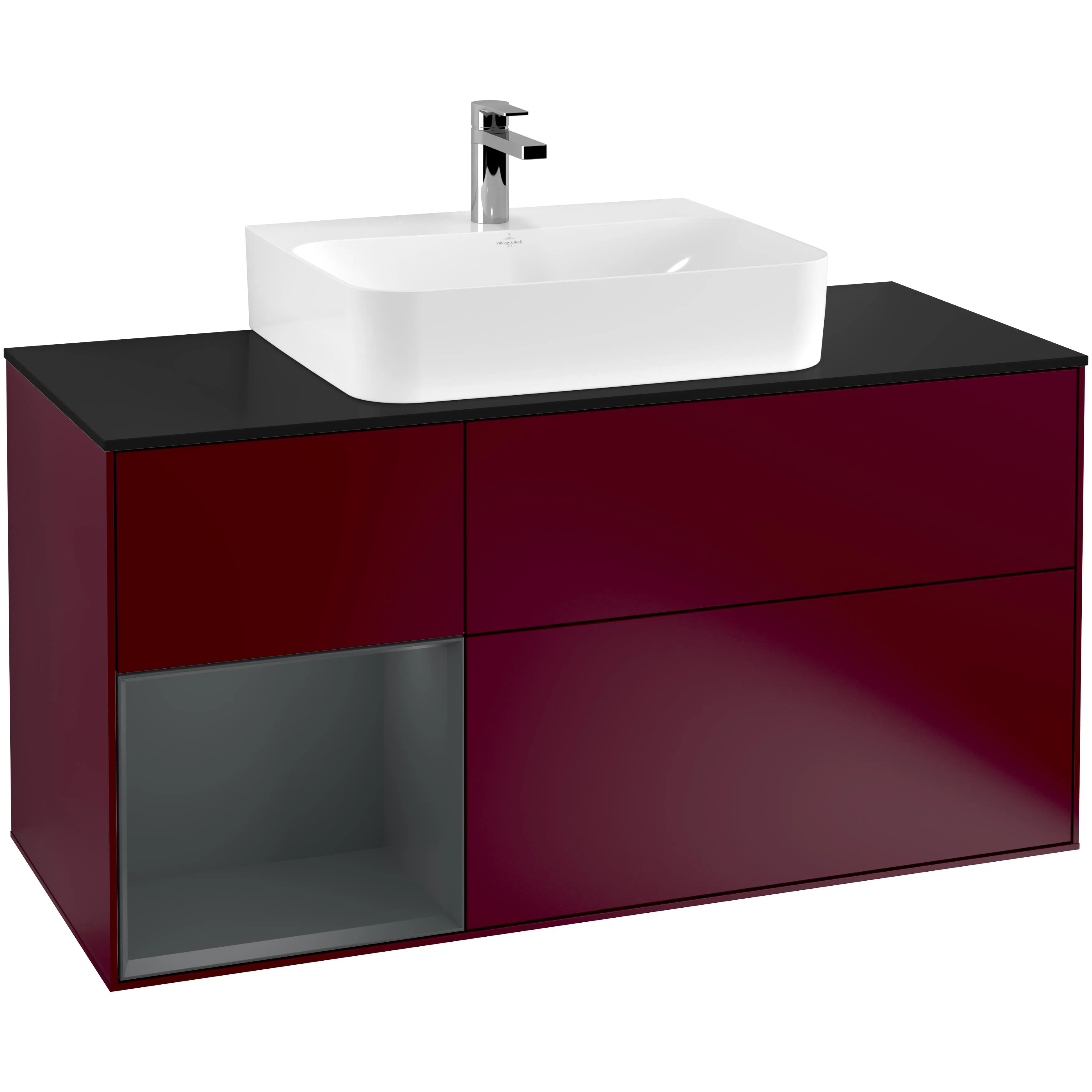 Tvättställsskåp Villeroy & Boch Finion med 3 Lådor Hylla och Bänkskiva för Centrerat Tvättställ