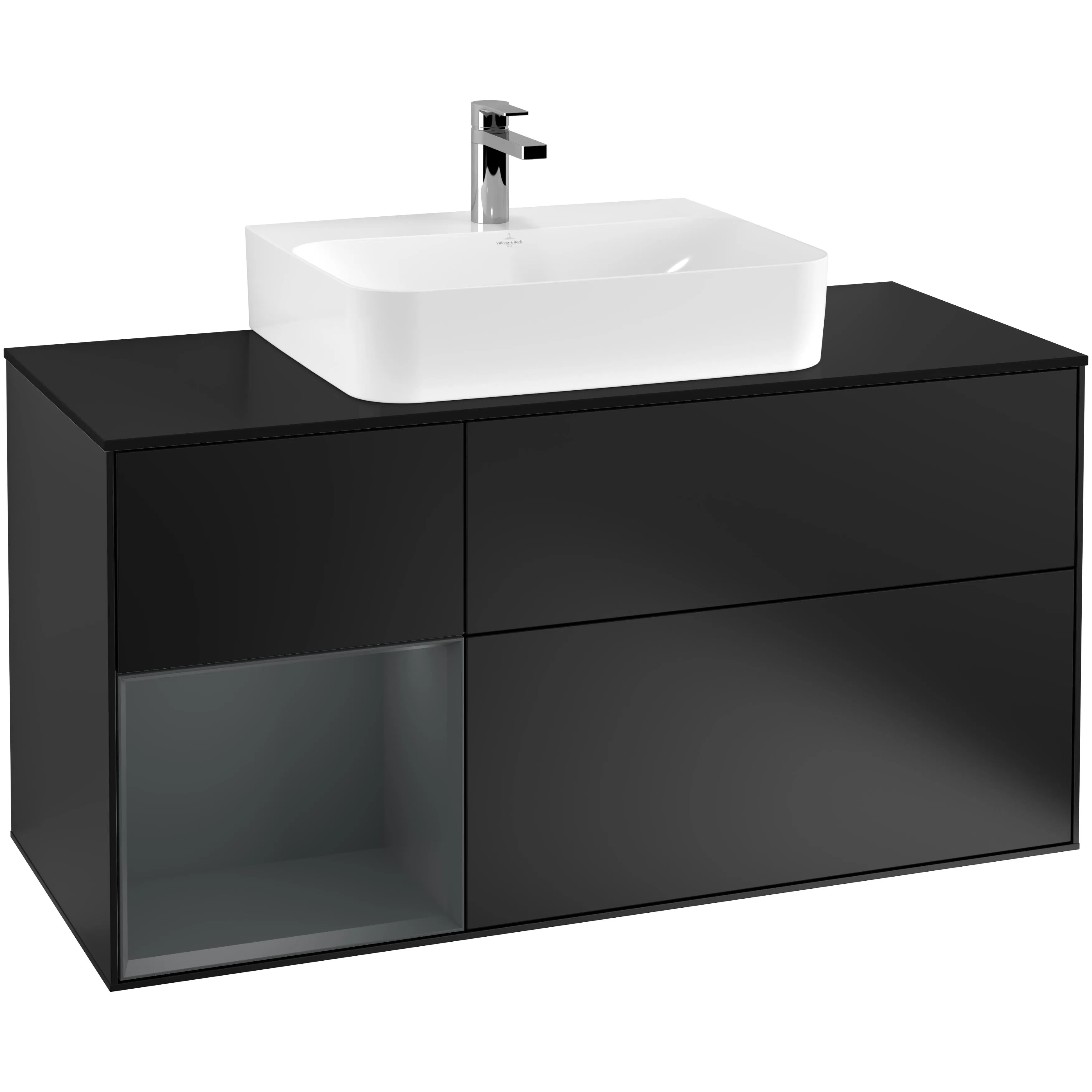 Tvättställsskåp Villeroy & Boch Finion med 3 Lådor Hylla och Bänkskiva för Centrerat Tvättställ