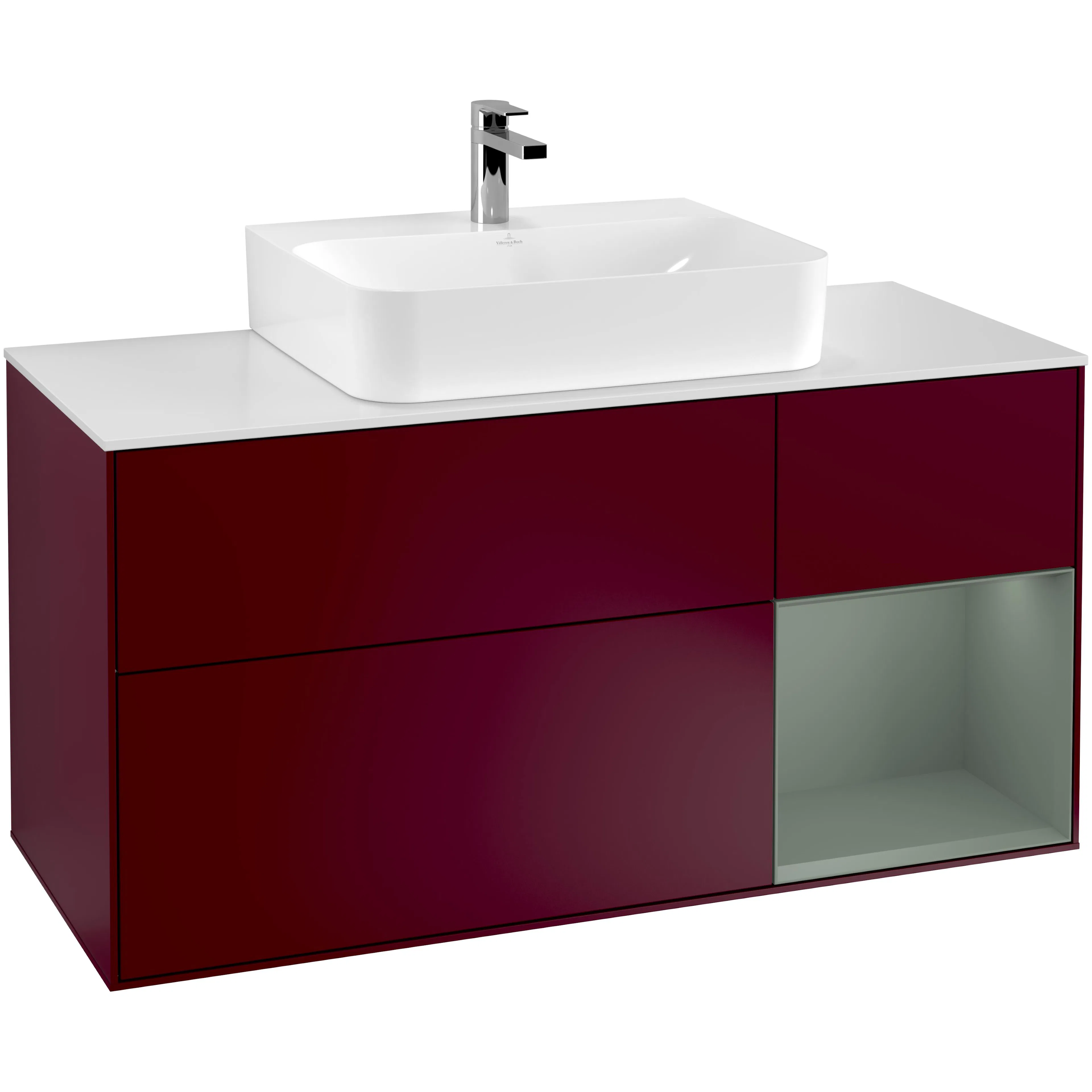 Tvättställsskåp Villeroy & Boch Finion med 3 Lådor Hylla och Bänkskiva för Centrerat Tvättställ