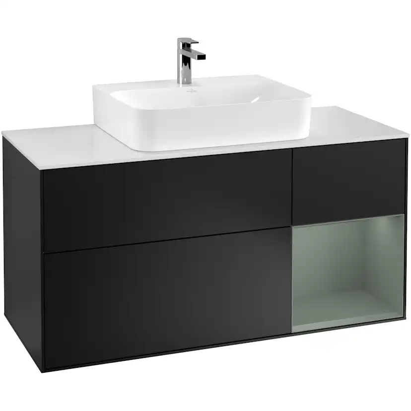 Tvättställsskåp Villeroy & Boch Finion med 3 Lådor Hylla och Bänkskiva för Centrerat Tvättställ