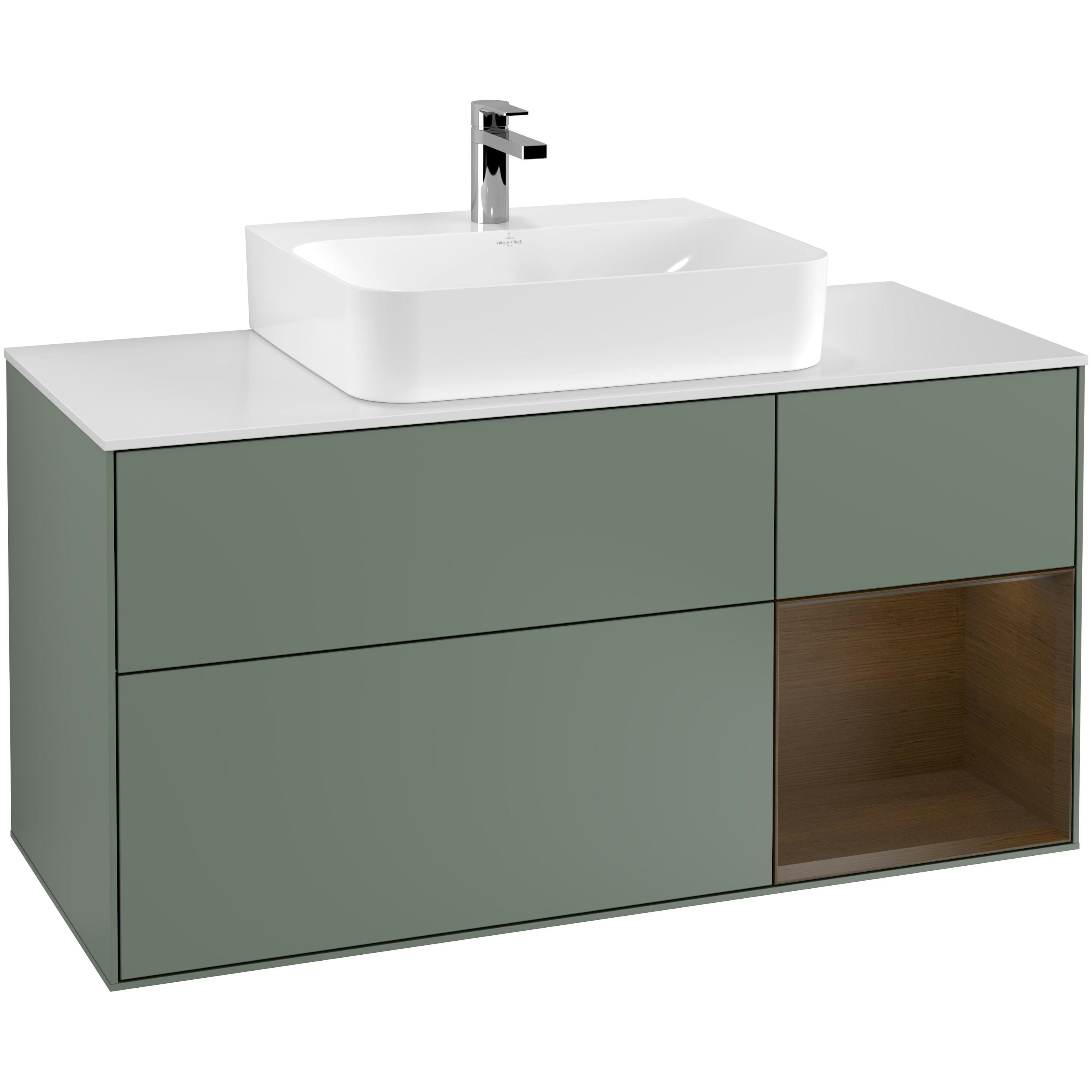 Tvättställsskåp Villeroy & Boch Finion med 3 Lådor Hylla och Bänkskiva för Centrerat Tvättställ