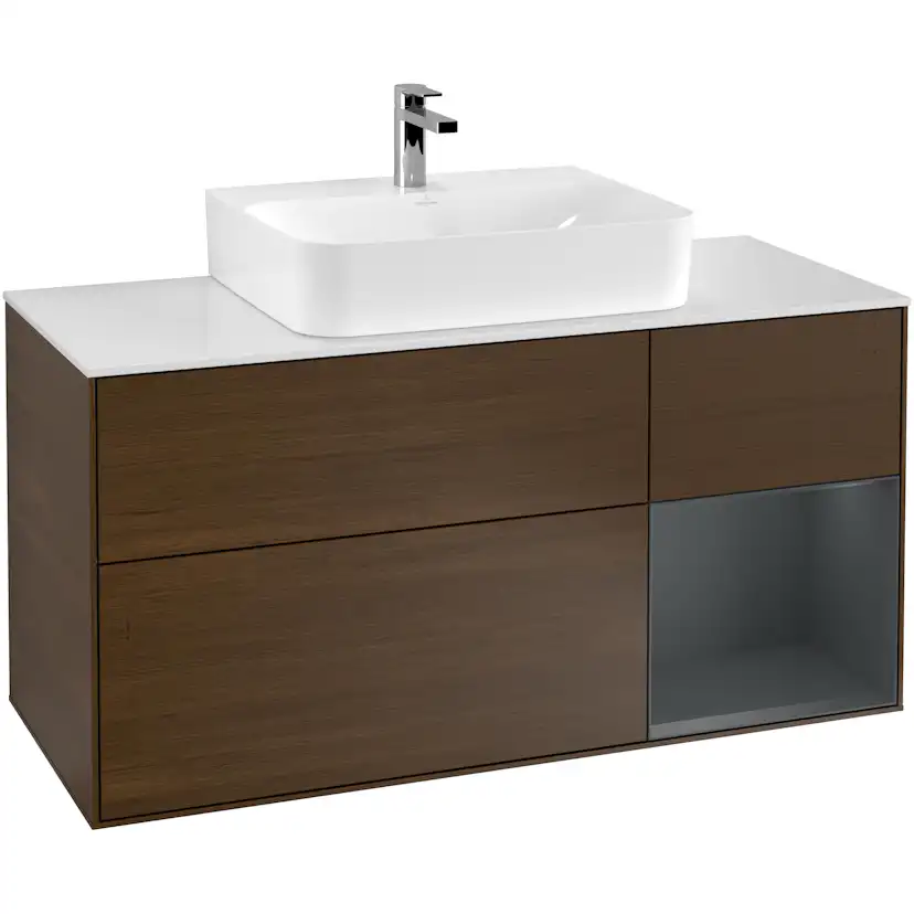 Tvättställsskåp Villeroy & Boch Finion med 3 Lådor Hylla och Bänkskiva för Centrerat Tvättställ