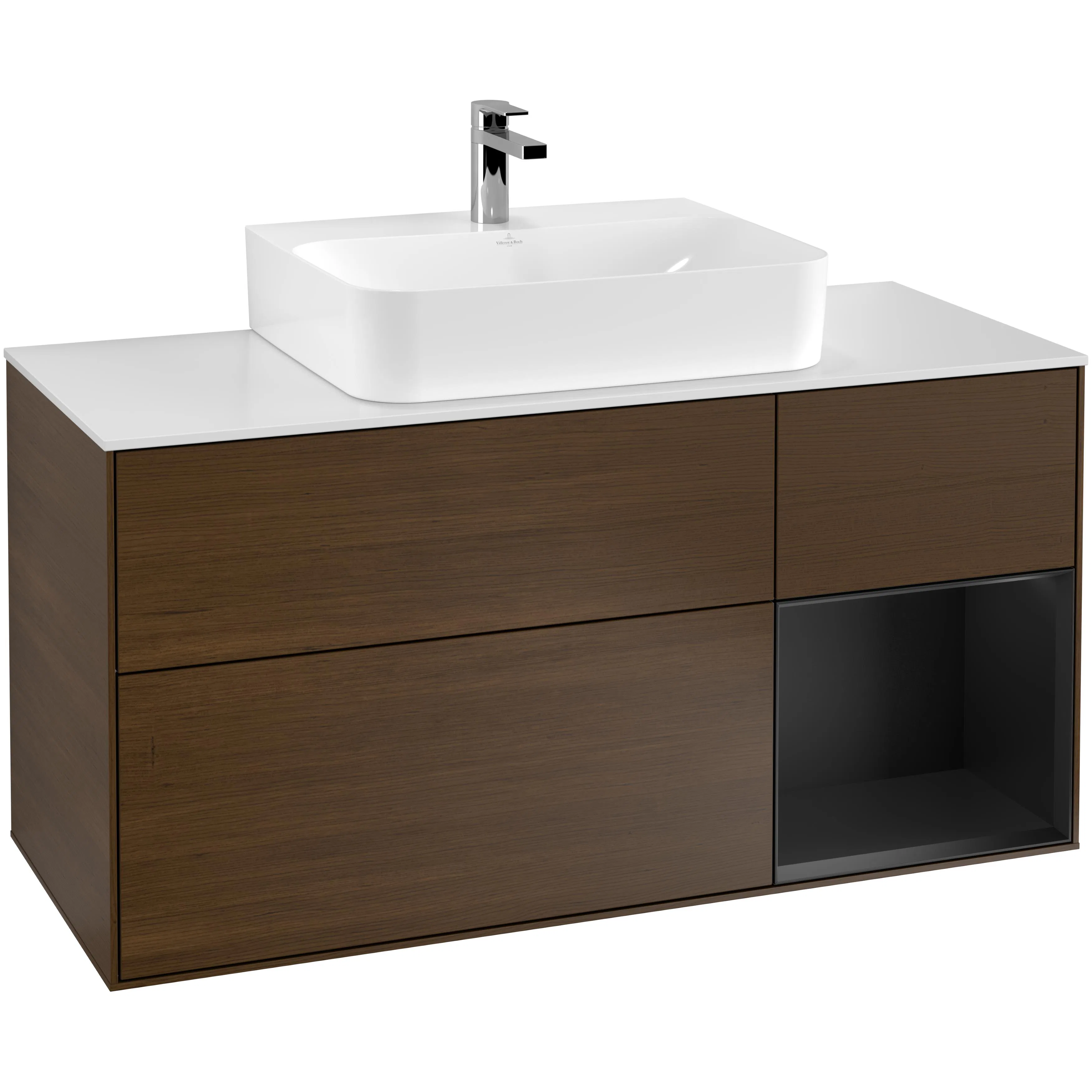 Tvättställsskåp Villeroy & Boch Finion med 3 Lådor Hylla och Bänkskiva för Centrerat Tvättställ