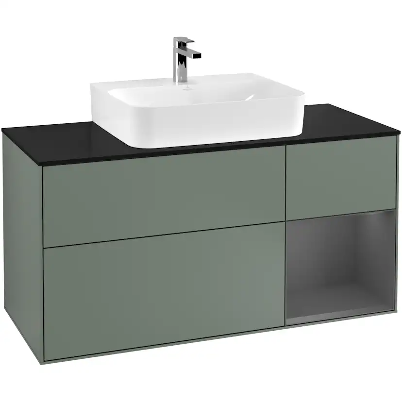 Tvättställsskåp Villeroy & Boch Finion med 3 Lådor Hylla och Bänkskiva för Centrerat Tvättställ