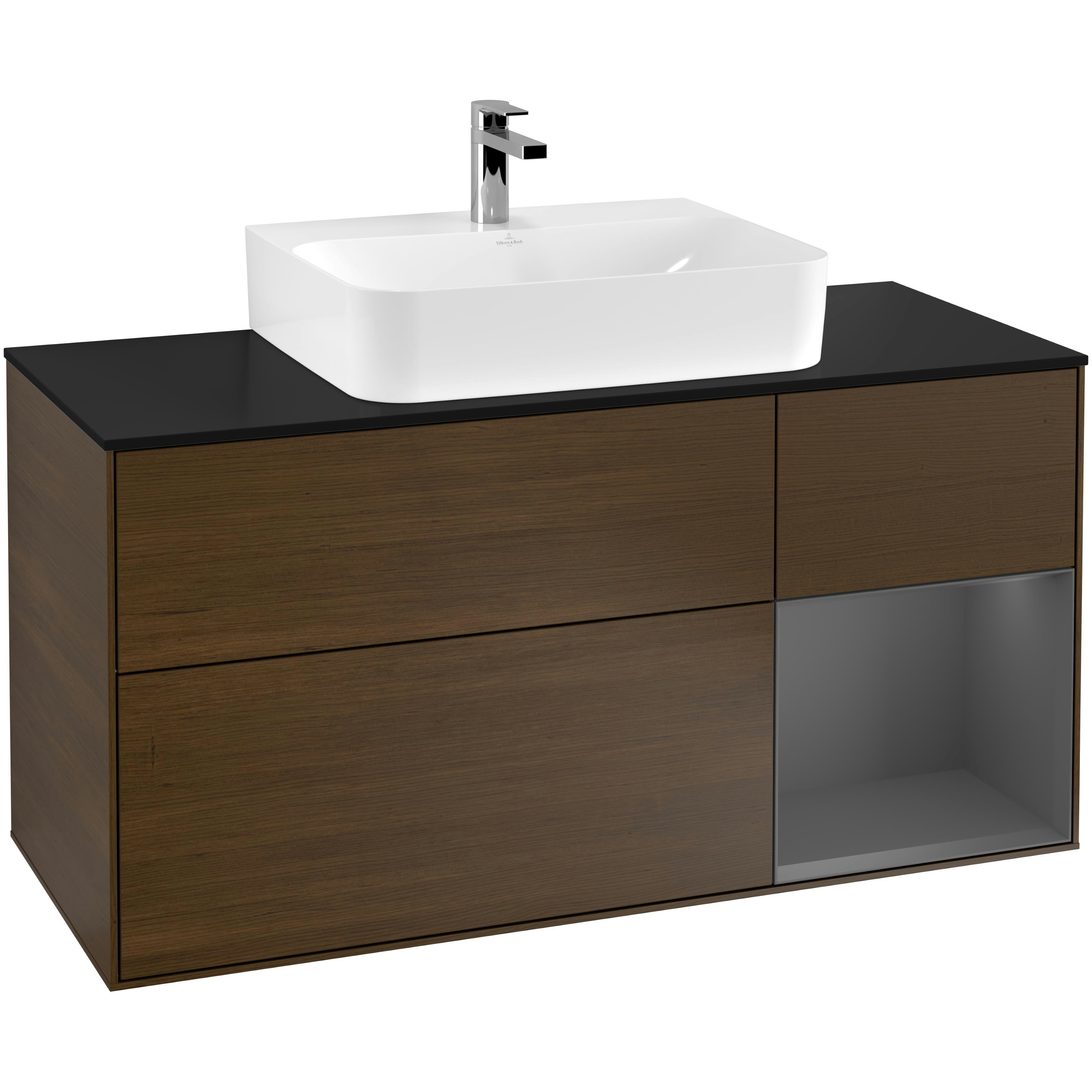 Tvättställsskåp Villeroy & Boch Finion med 3 Lådor Hylla och Bänkskiva för Centrerat Tvättställ