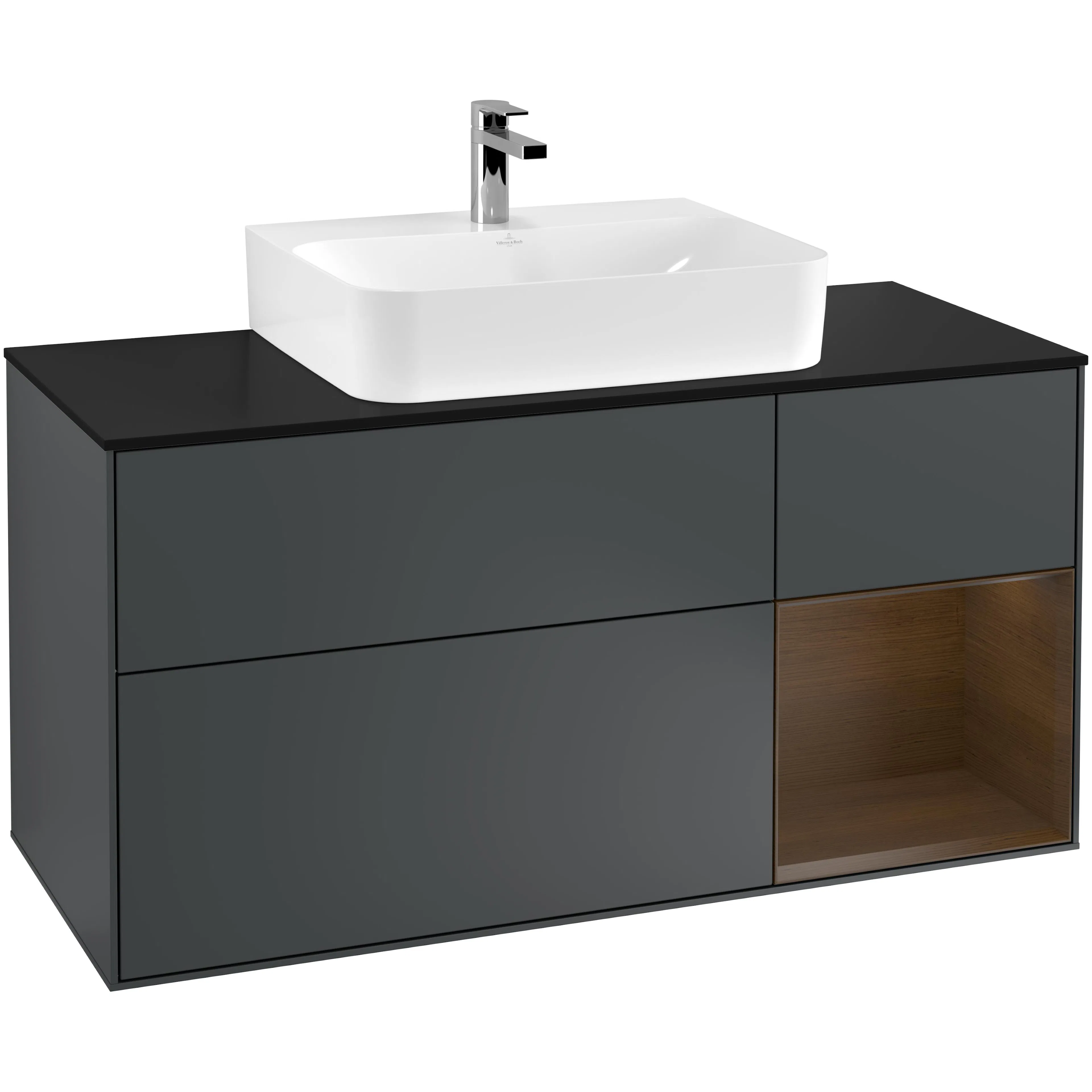 Tvättställsskåp Villeroy & Boch Finion med 3 Lådor Hylla och Bänkskiva för Centrerat Tvättställ