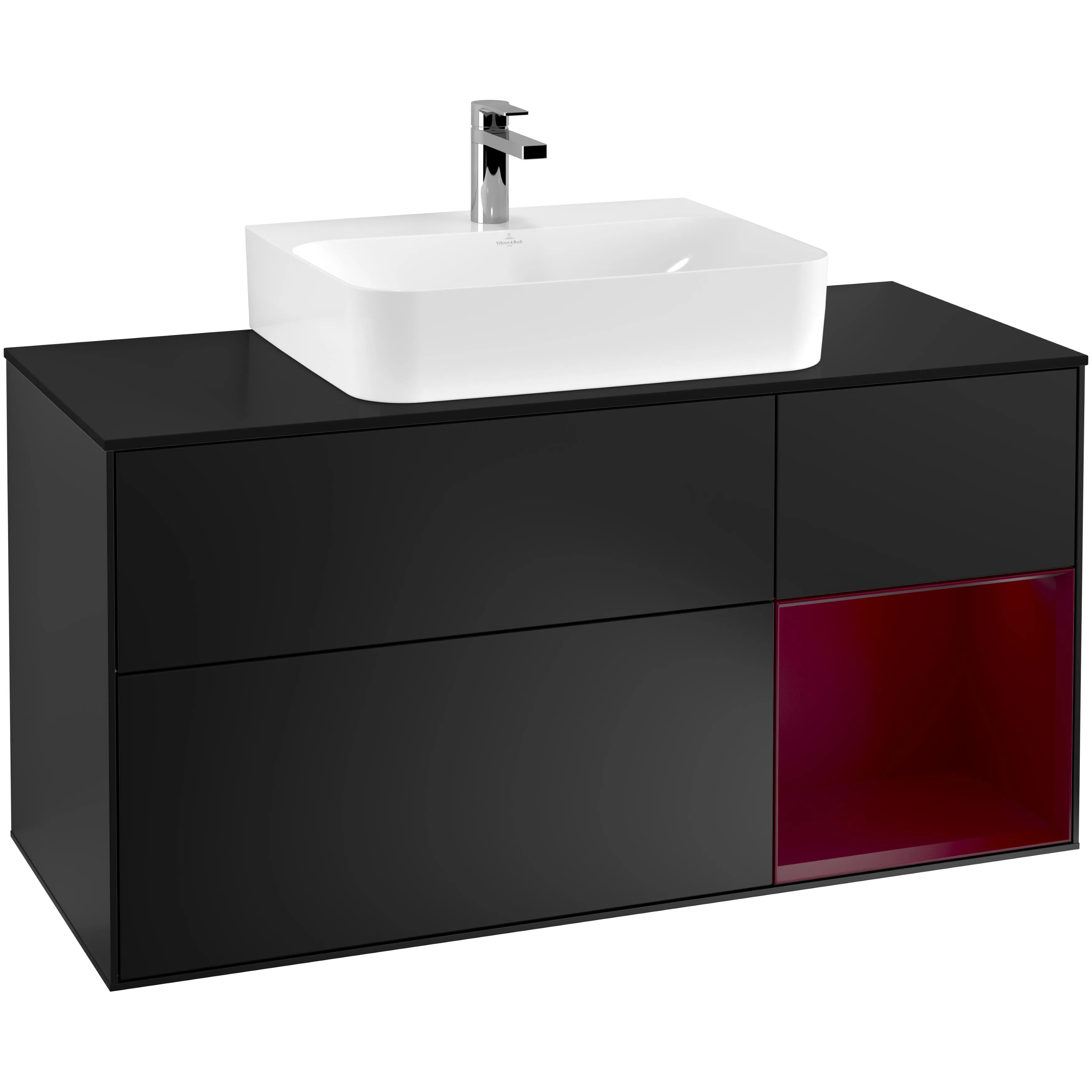 Tvättställsskåp Villeroy & Boch Finion med 3 Lådor Hylla och Bänkskiva för Centrerat Tvättställ