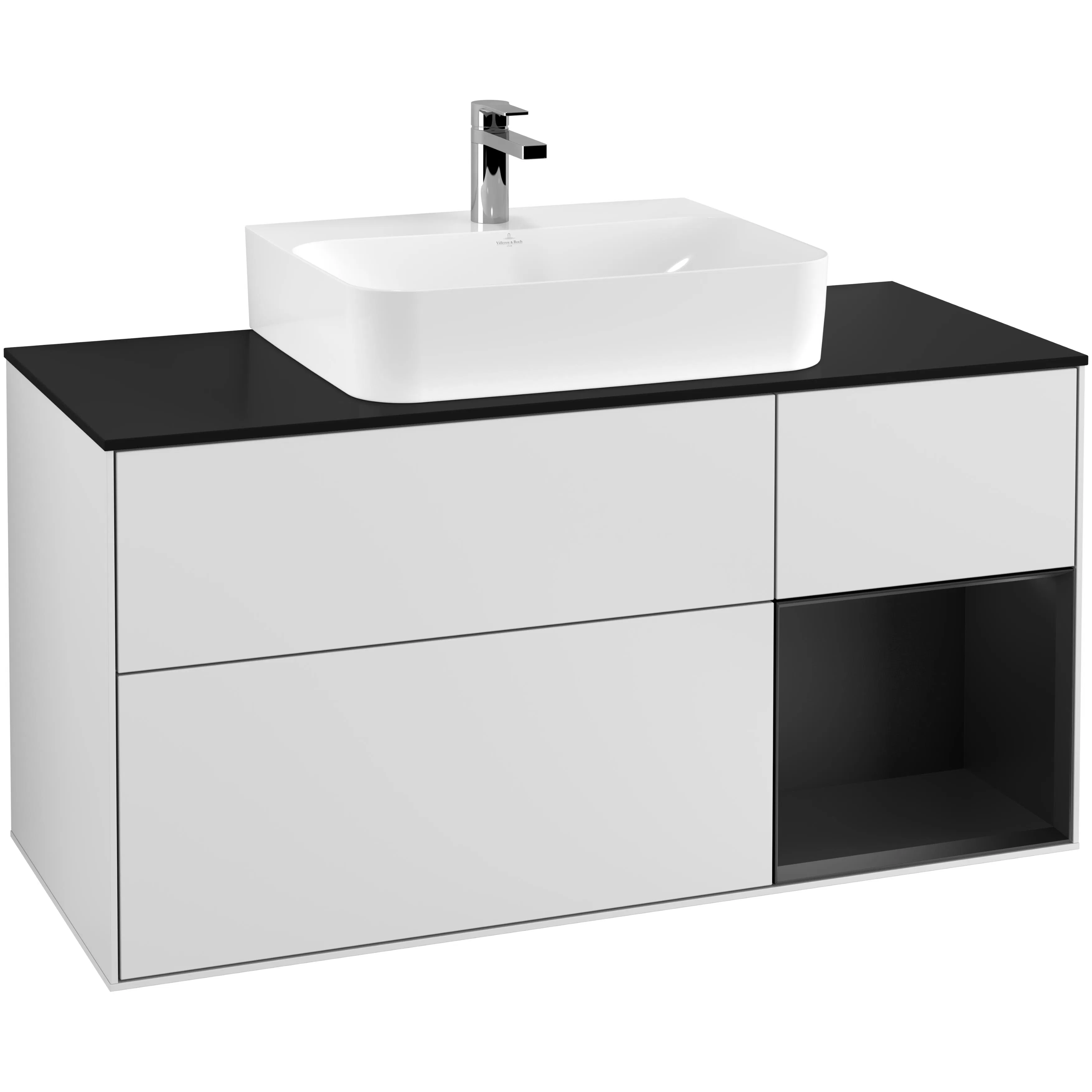 Tvättställsskåp Villeroy & Boch Finion med 3 Lådor Hylla och Bänkskiva för Centrerat Tvättställ