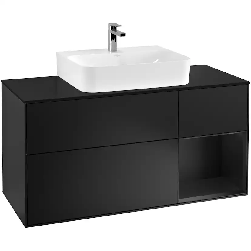 Tvättställsskåp Villeroy & Boch Finion med 3 Lådor Hylla och Bänkskiva för Centrerat Tvättställ