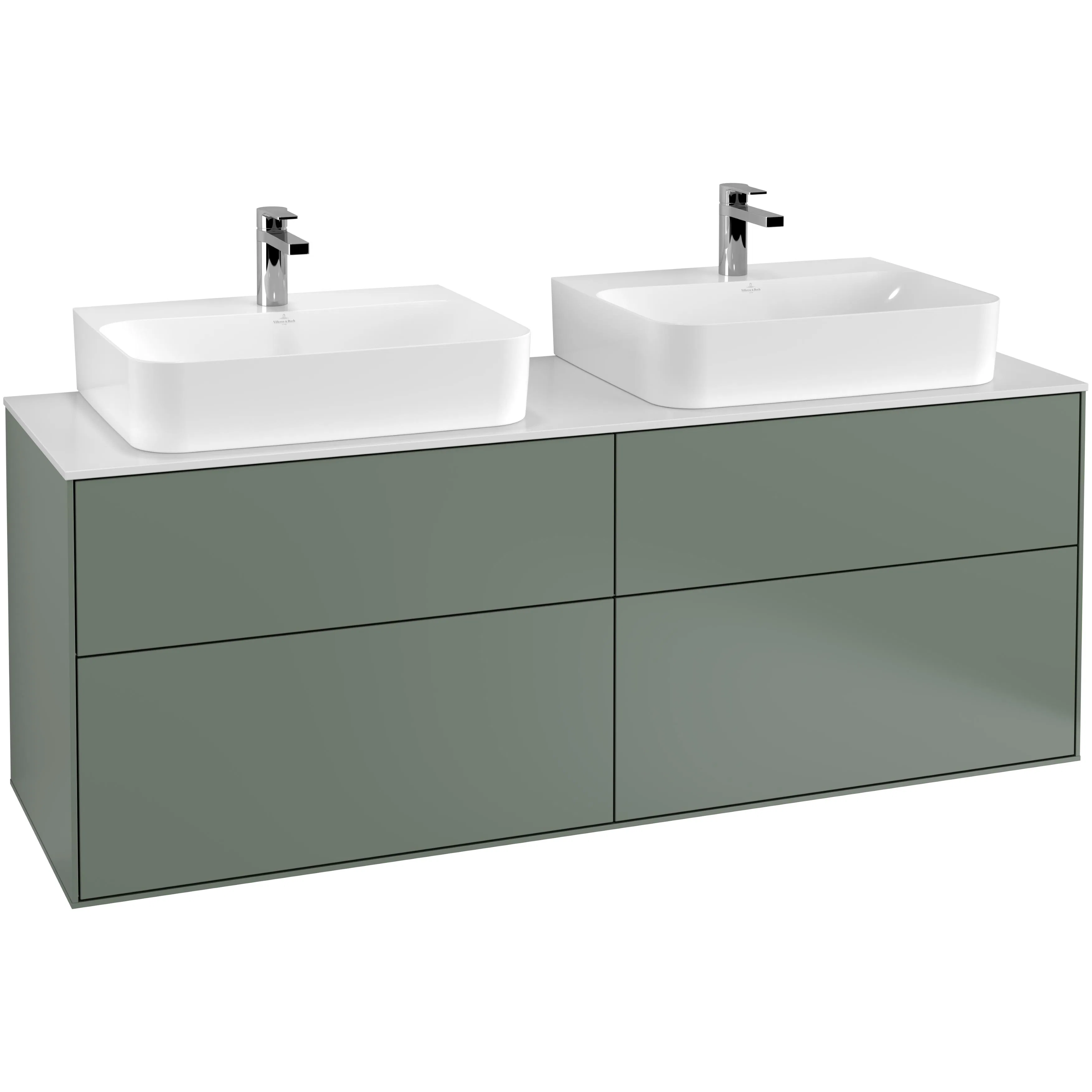 Tvättställsskåp Villeroy & Boch Finion med 4 Lådor och Bänkskiva för Två Tvättställ