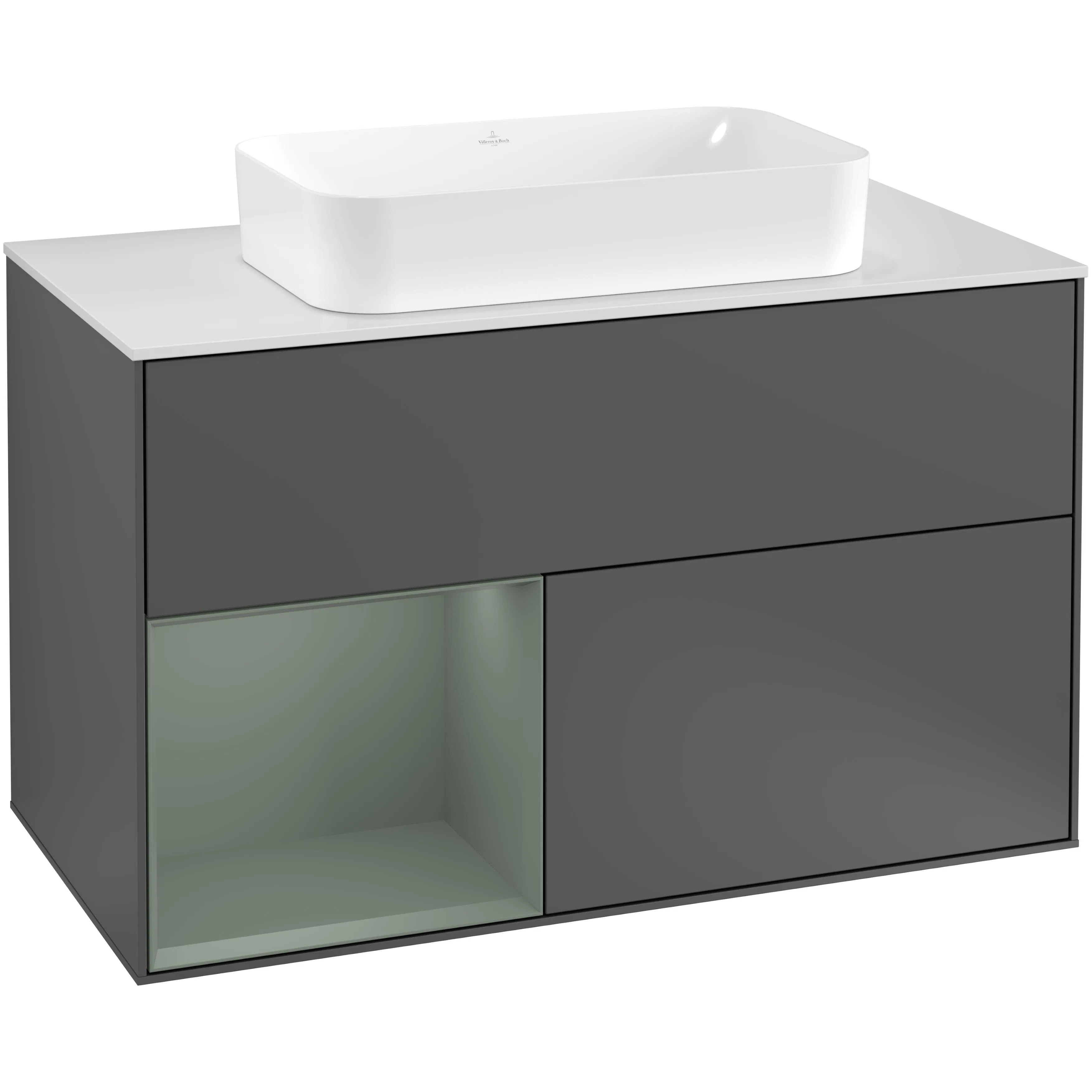 Tvättställsskåp Villeroy & Boch Finion med 2 Lådor Hylla och Bänkskiva för Fristående Tvättställ