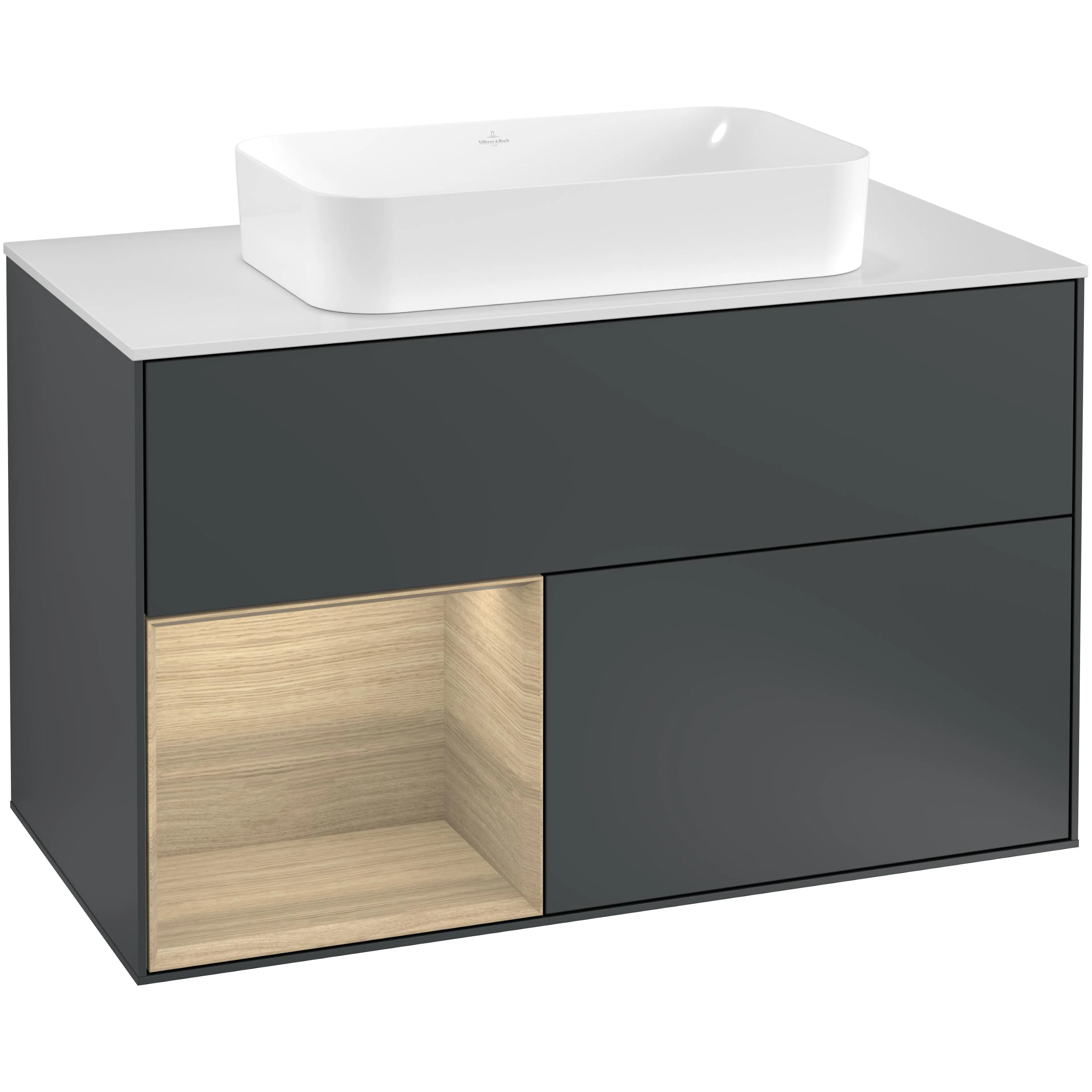 Tvättställsskåp Villeroy & Boch Finion med 2 Lådor Hylla och Bänkskiva för Fristående Tvättställ