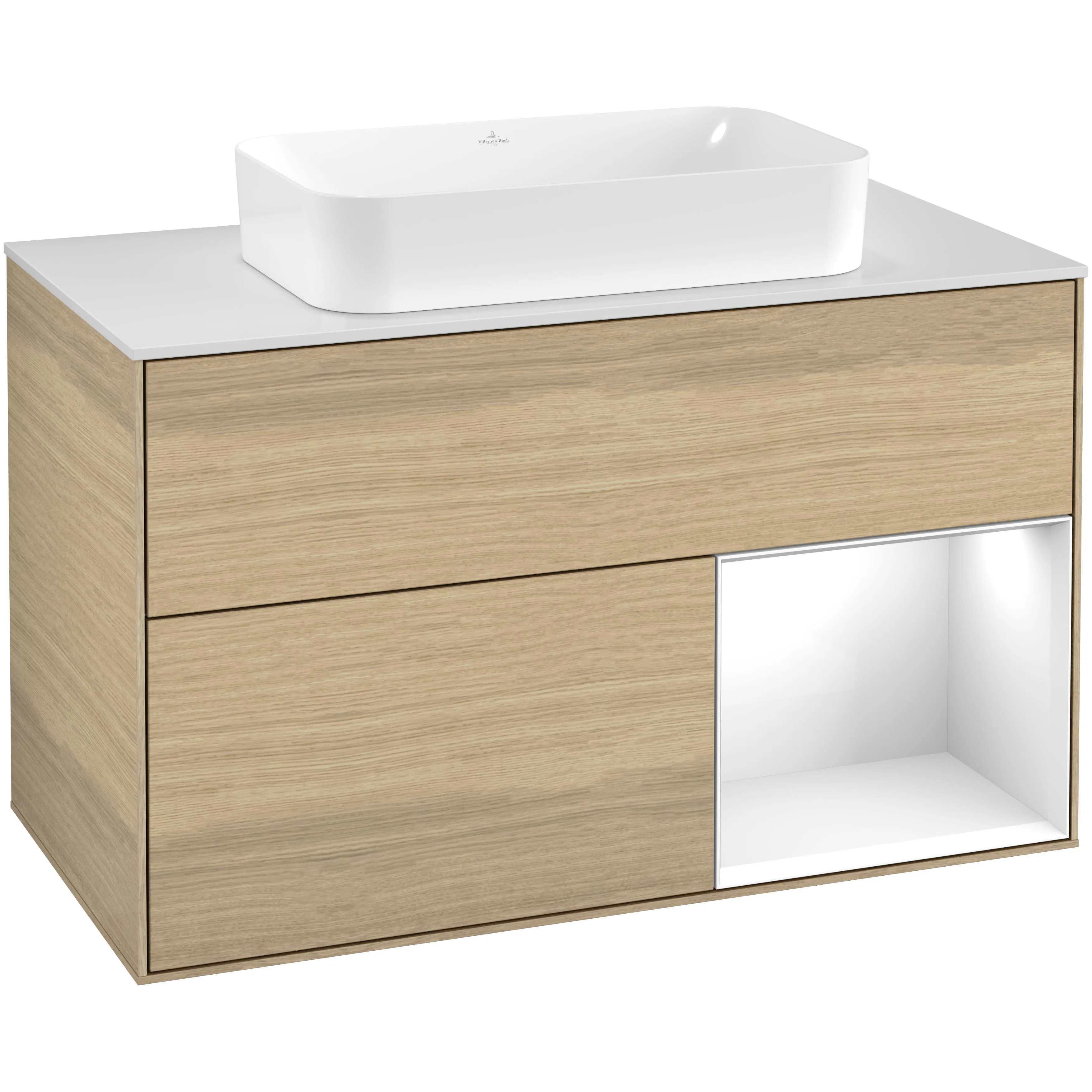 Tvättställsskåp Villeroy & Boch Finion med 2 Lådor Hylla och Bänkskiva för Fristående Tvättställ