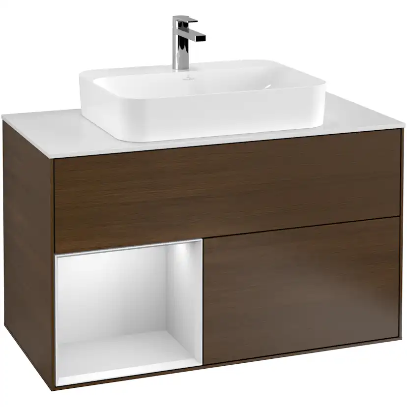 Tvättställsskåp Villeroy & Boch Finion med 2 Lådor Hylla och Bänkskiva för Ytmonterat Tvättställ