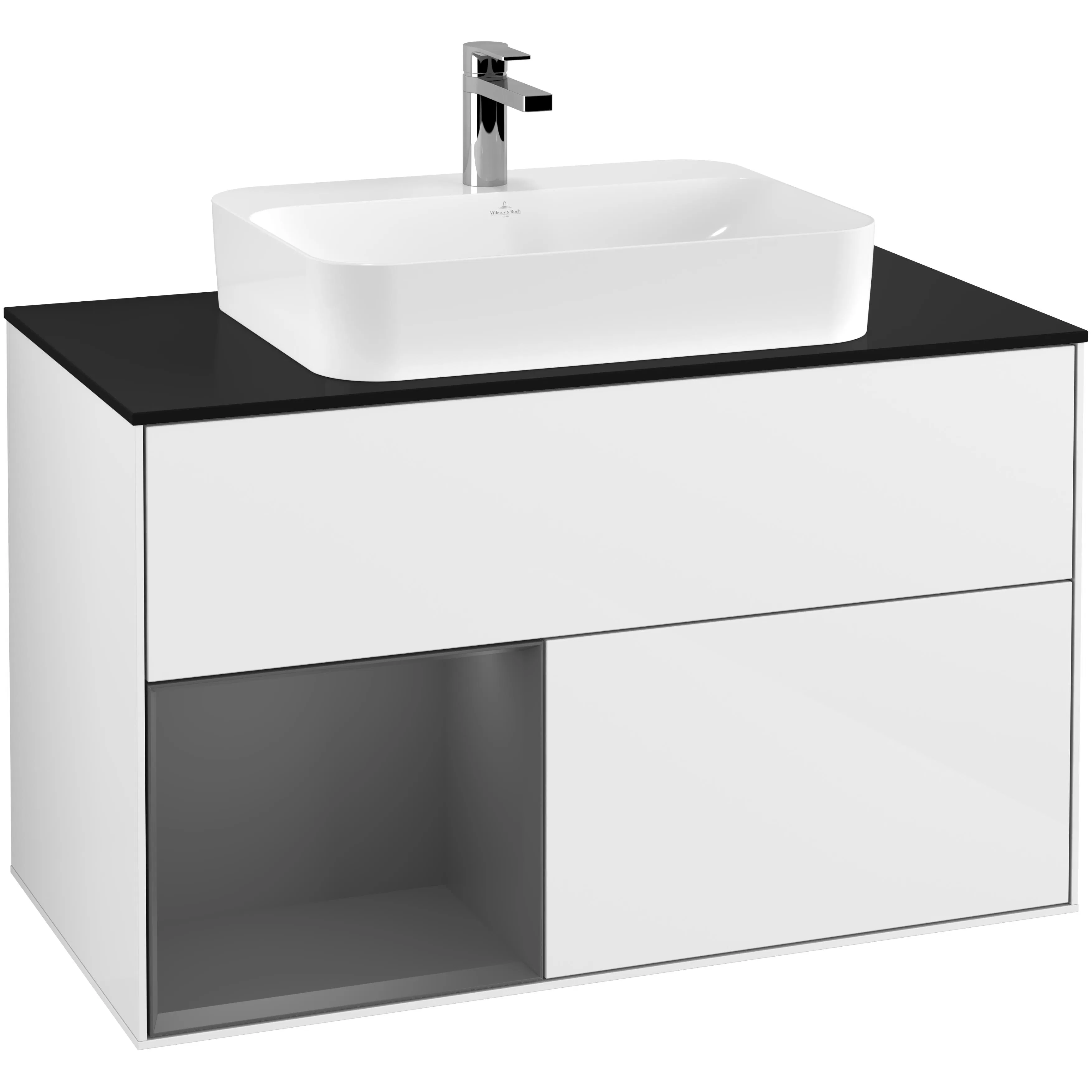 Tvättställsskåp Villeroy & Boch Finion med 2 Lådor Hylla och Bänkskiva för Ytmonterat Tvättställ