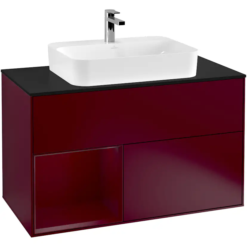 Tvättställsskåp Villeroy & Boch Finion med 2 Lådor Hylla och Bänkskiva för Ytmonterat Tvättställ