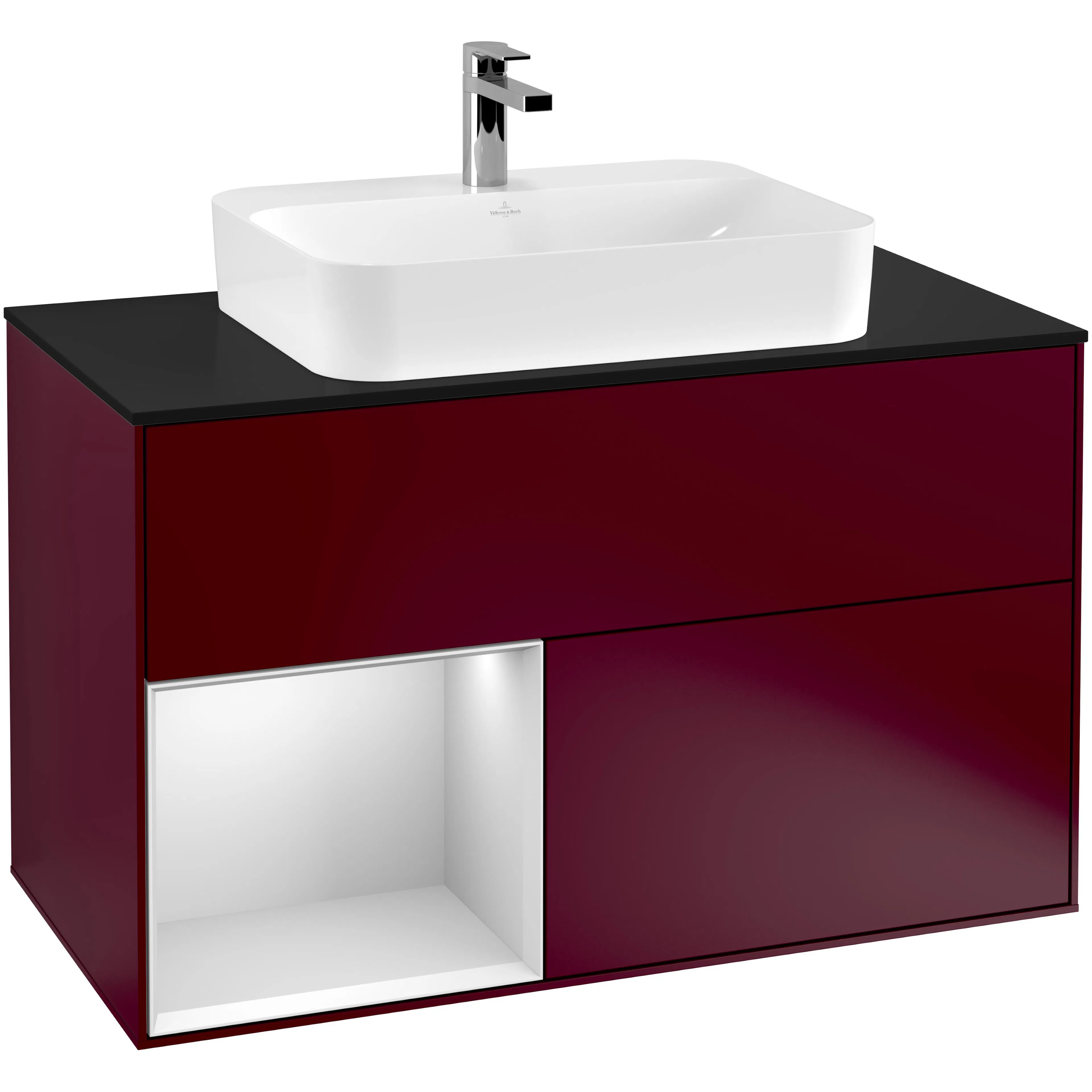 Tvättställsskåp Villeroy & Boch Finion med 2 Lådor Hylla och Bänkskiva för Ytmonterat Tvättställ