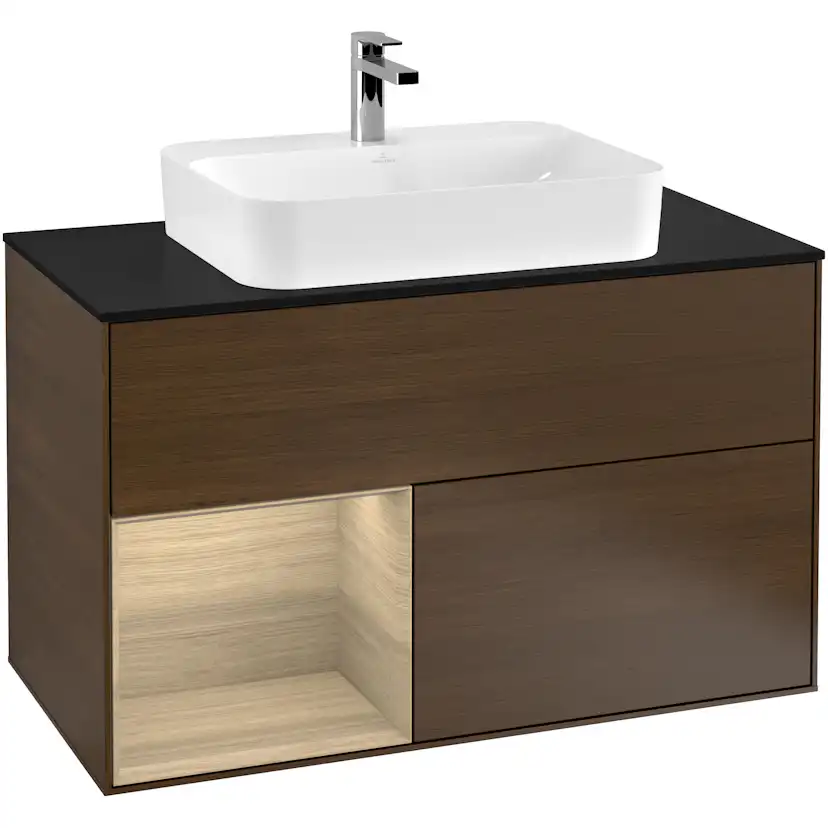 Tvättställsskåp Villeroy & Boch Finion med 2 Lådor Hylla och Bänkskiva för Ytmonterat Tvättställ