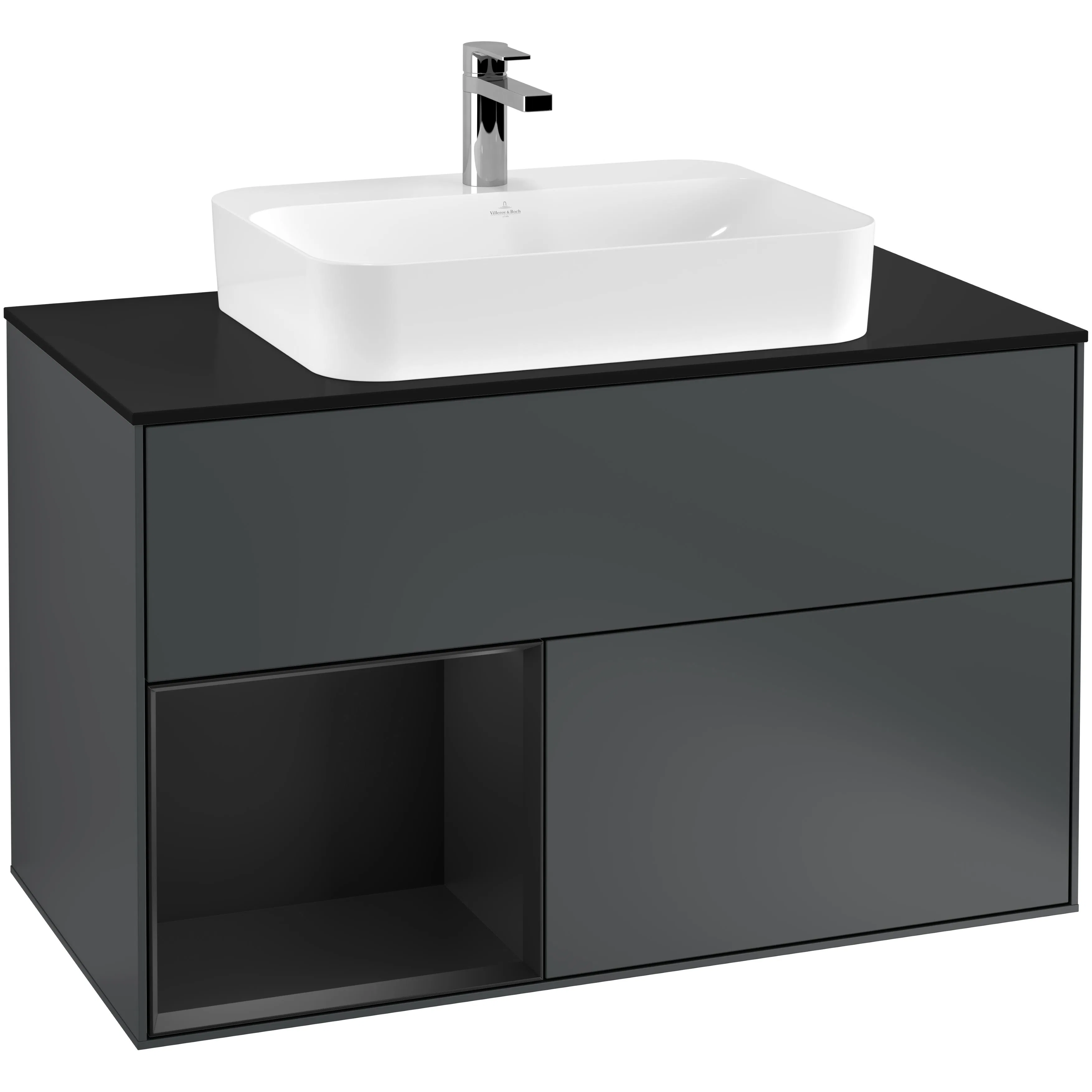 Tvättställsskåp Villeroy & Boch Finion med 2 Lådor Hylla och Bänkskiva för Ytmonterat Tvättställ