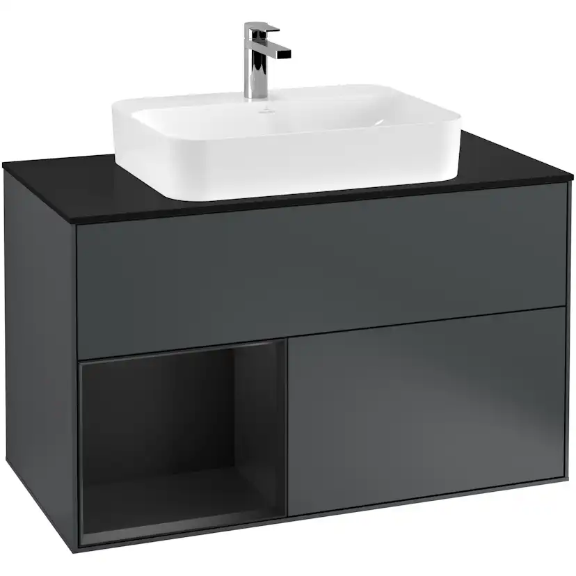 Tvättställsskåp Villeroy & Boch Finion med 2 Lådor Hylla och Bänkskiva för Ytmonterat Tvättställ