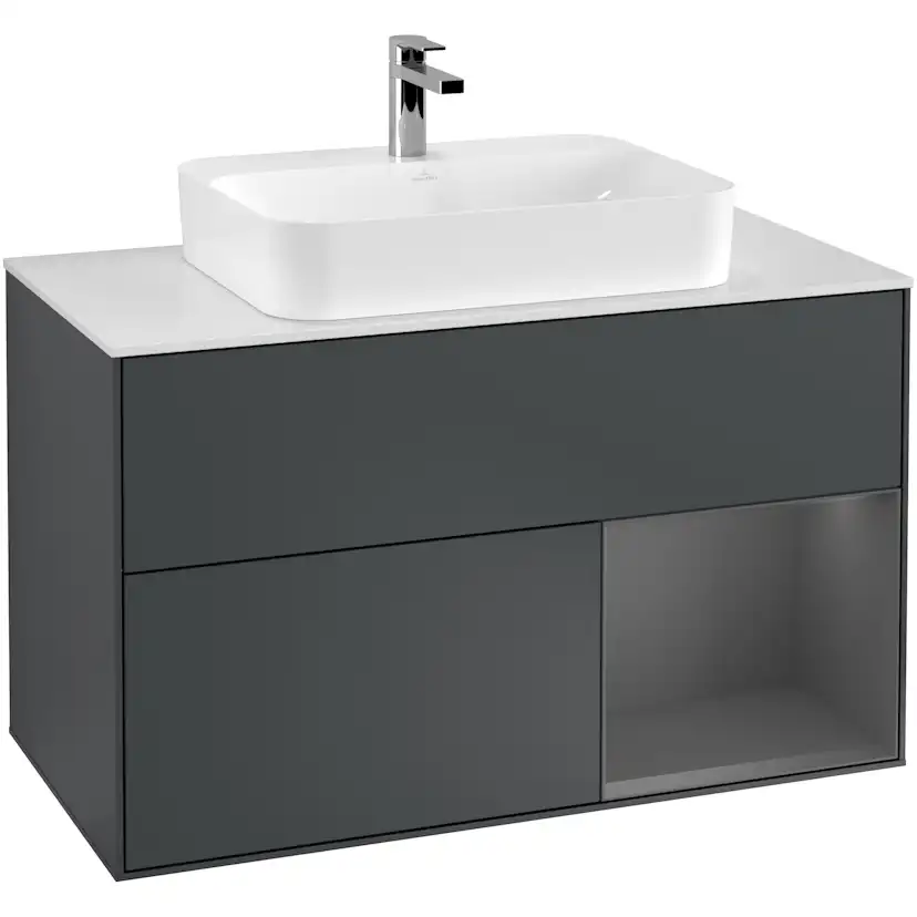 Tvättställsskåp Villeroy & Boch Finion med 2 Lådor Hylla och Bänkskiva för Ytmonterat Tvättställ