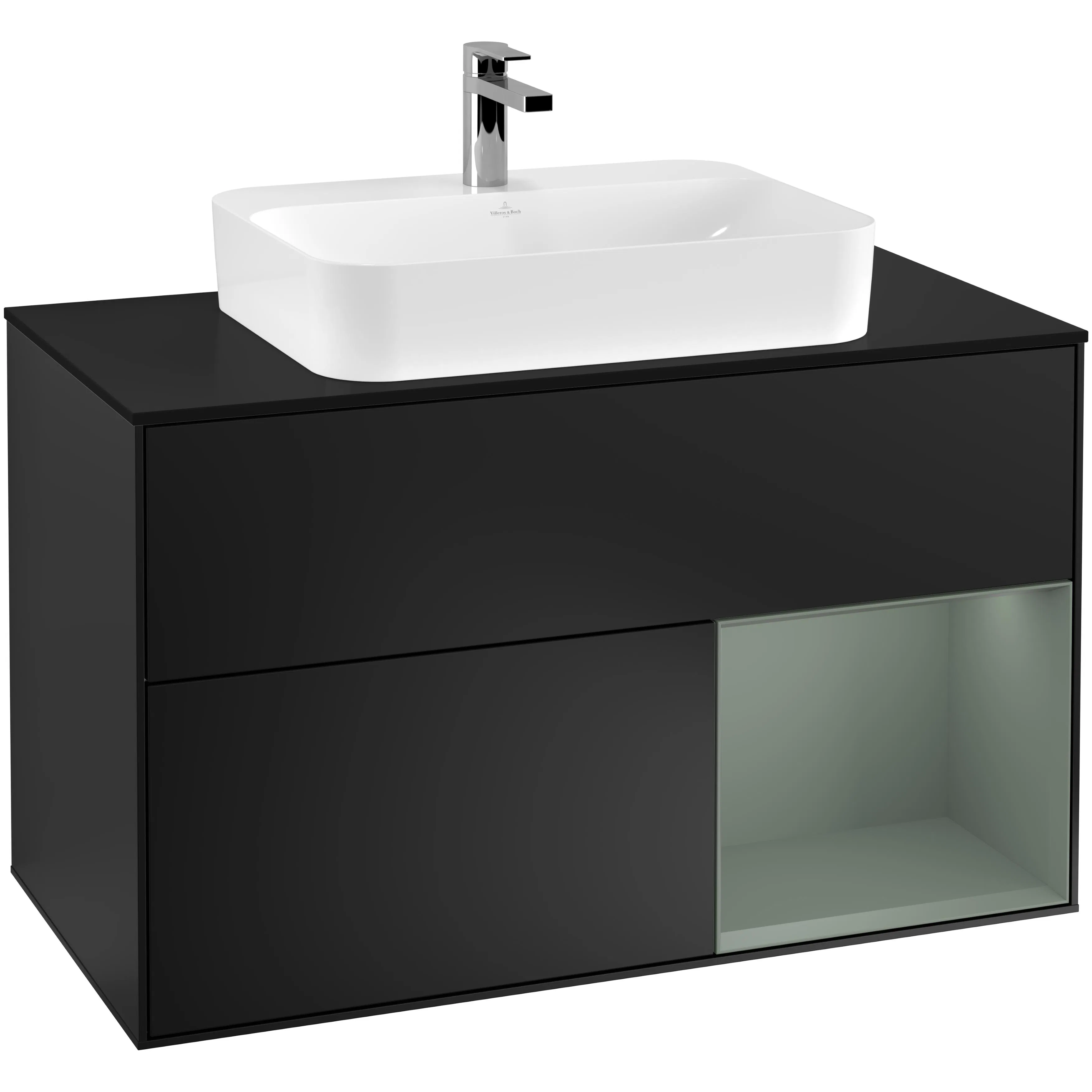 Tvättställsskåp Villeroy & Boch Finion med 2 Lådor Hylla och Bänkskiva för Ytmonterat Tvättställ