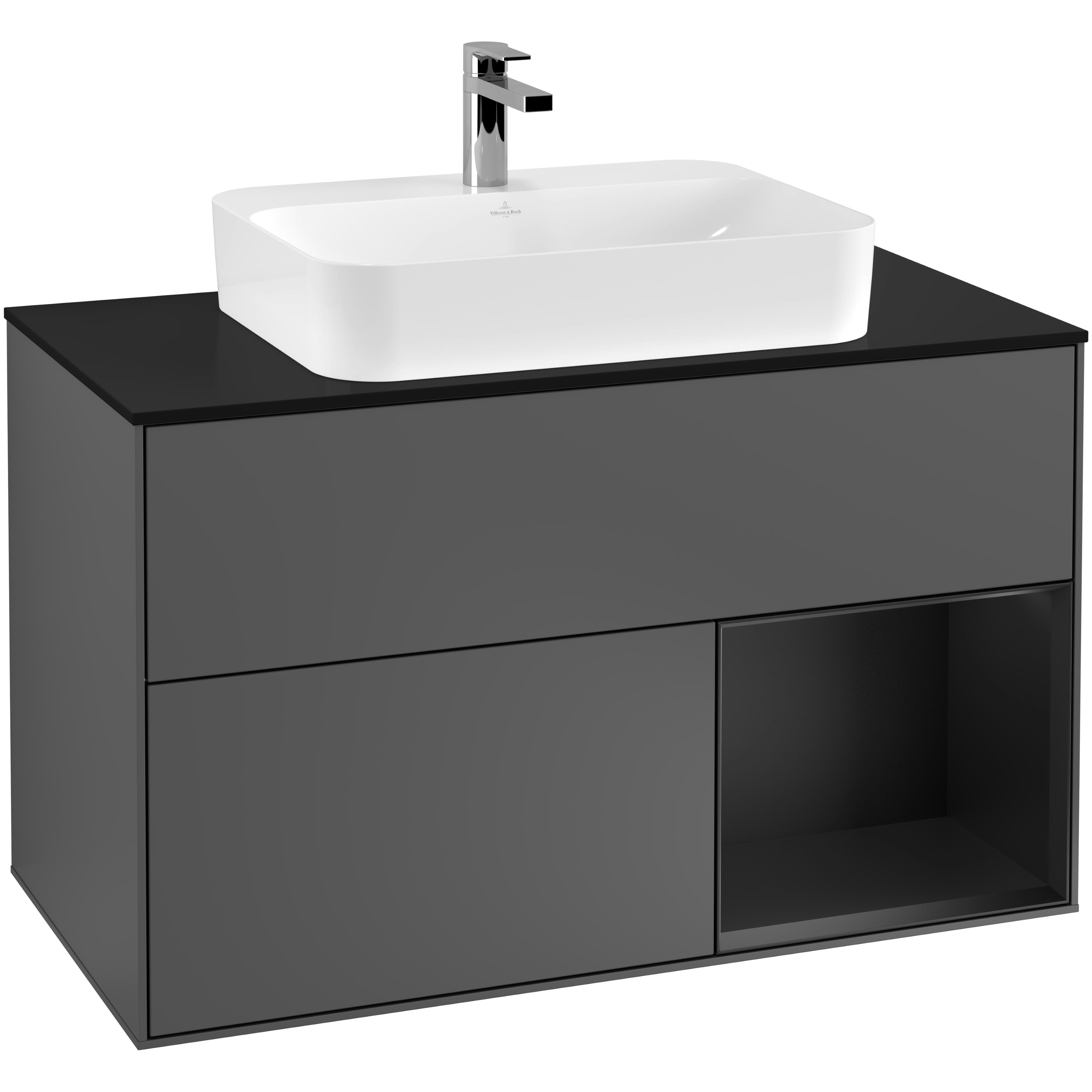 Tvättställsskåp Villeroy & Boch Finion med 2 Lådor Hylla och Bänkskiva för Ytmonterat Tvättställ