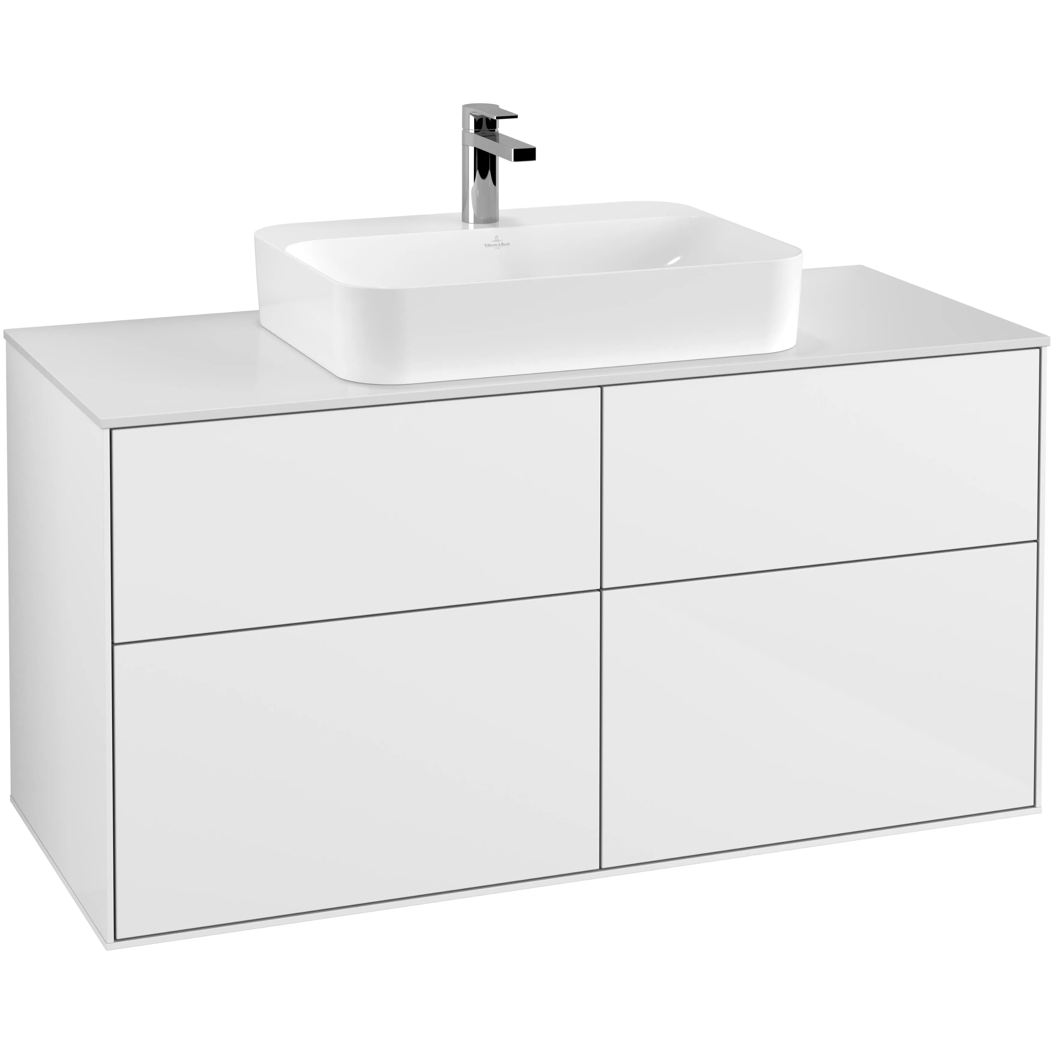 Tvättställsskåp Villeroy & Boch Finion med 4 Lådor och Bänkskiva för Ytmonterat Tvättställ