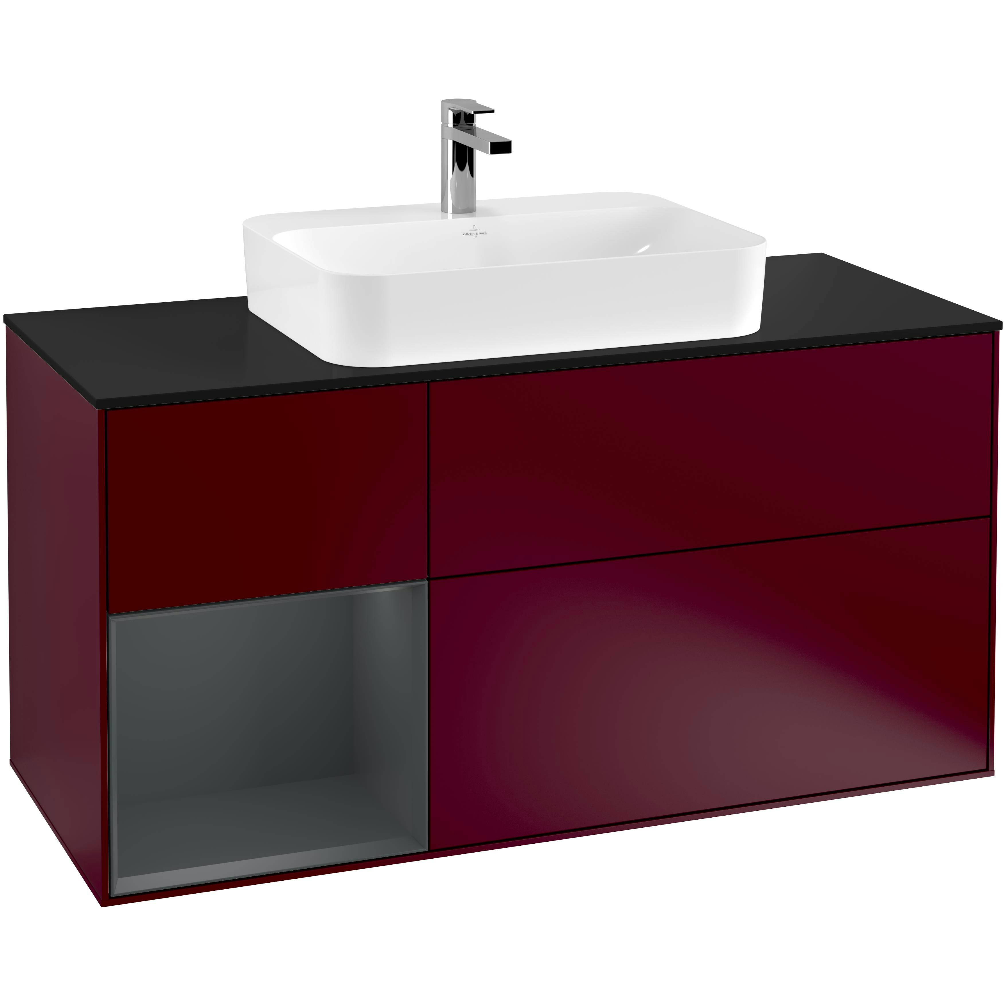 Tvättställsskåp Villeroy & Boch Finion med 3 Lådor Hylla och Bänkskiva för Ytmonterat Tvättställ