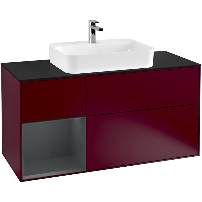 Tvättställsskåp Villeroy & Boch Finion med 3 Lådor Hylla och Bänkskiva för Ytmonterat Tvättställ