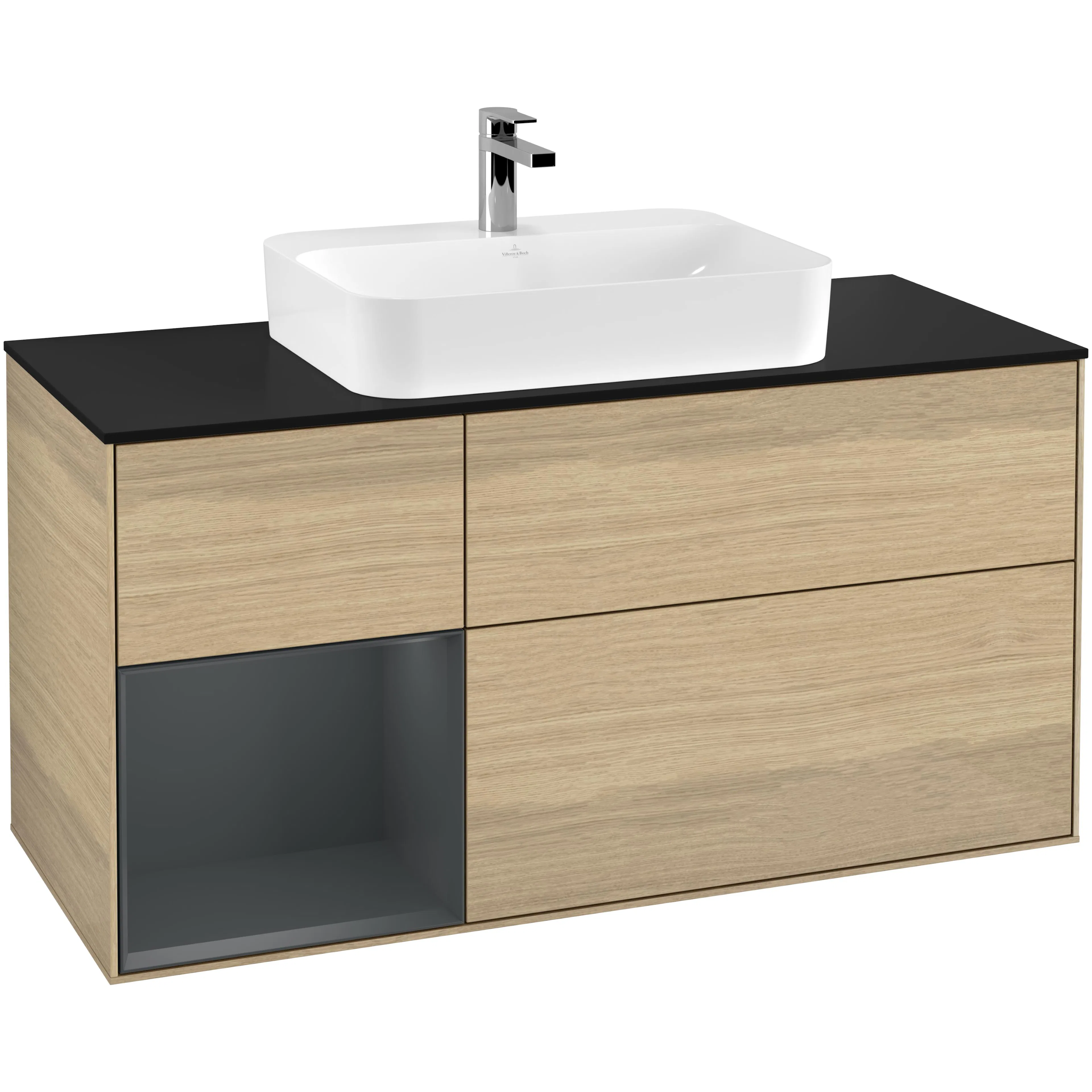 Tvättställsskåp Villeroy & Boch Finion med 3 Lådor Hylla och Bänkskiva för Ytmonterat Tvättställ